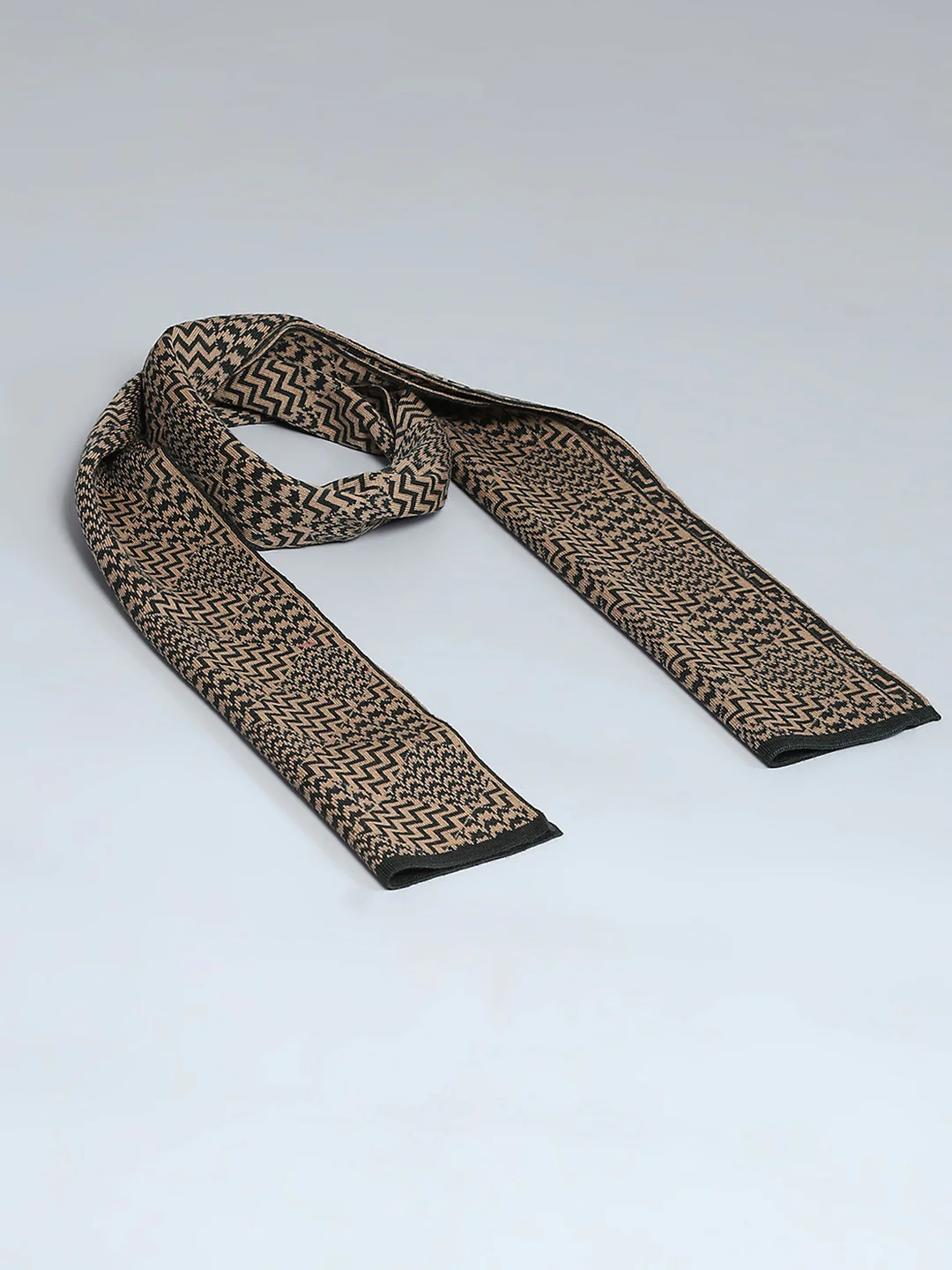 Men Green Self Design Muffler - Image 6