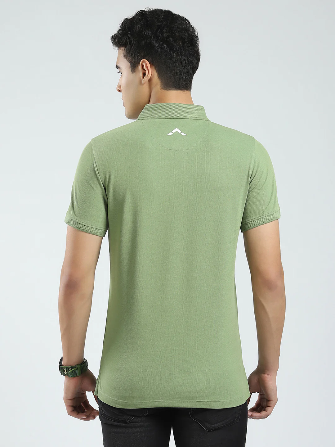 Rock.it Men Green Solid Collar Half Sleeve T-Shirt - Image 5