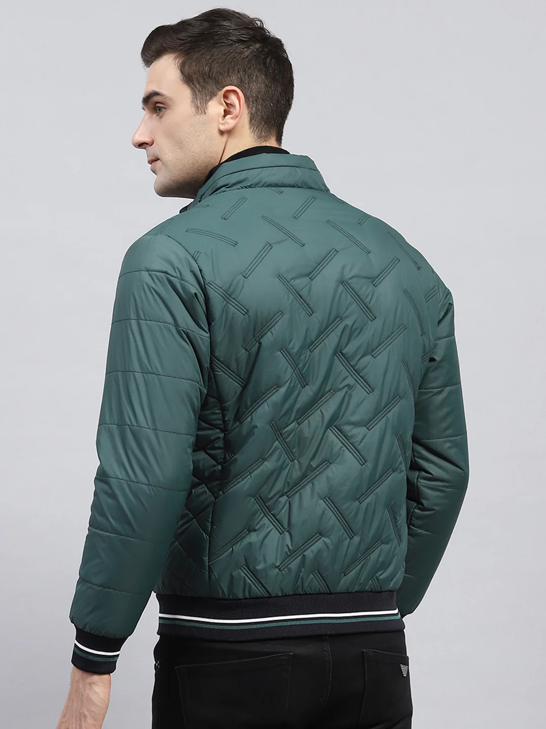 Men Green Solid Detachable Hood Full Sleeve Jacket - Image 5