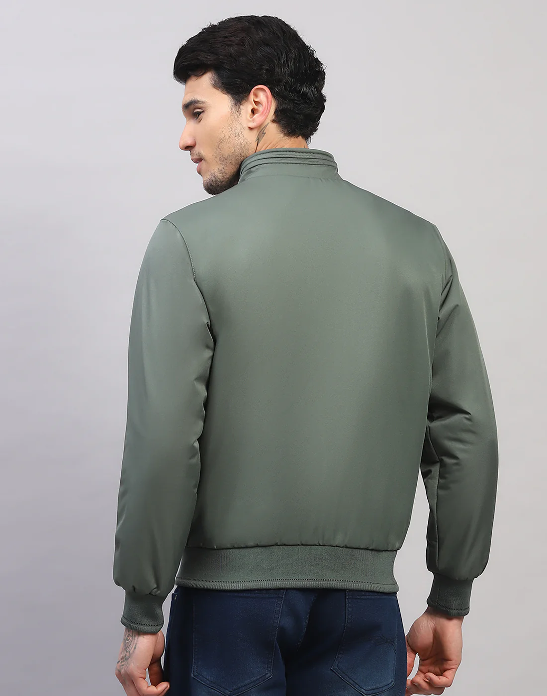 Men Green Solid  Full Sleeve Jacket - Image 4