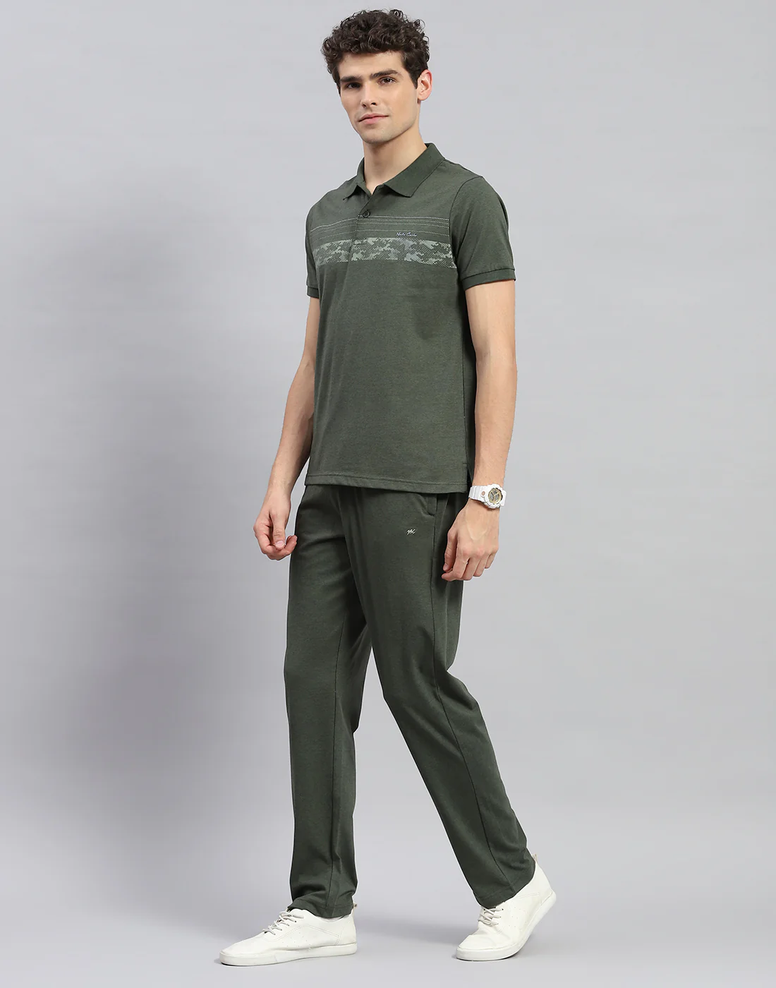 Men Green Solid  Half Sleeve Lower Set - Image 3