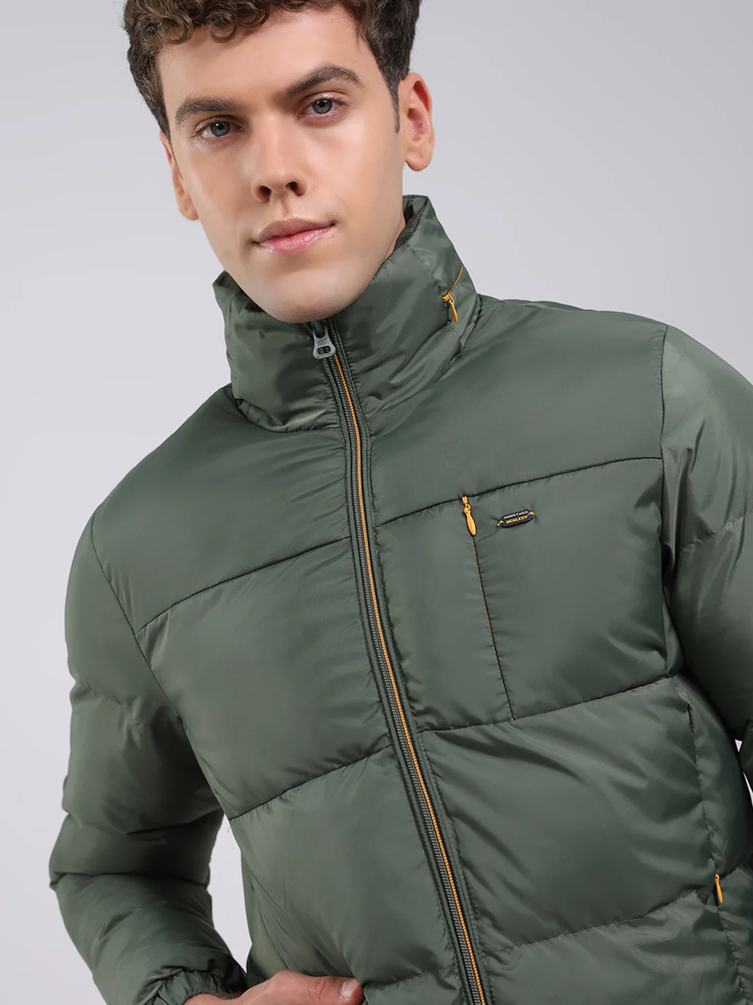 Men Green Solid Hooded Full Sleeve Jacket - Image 6