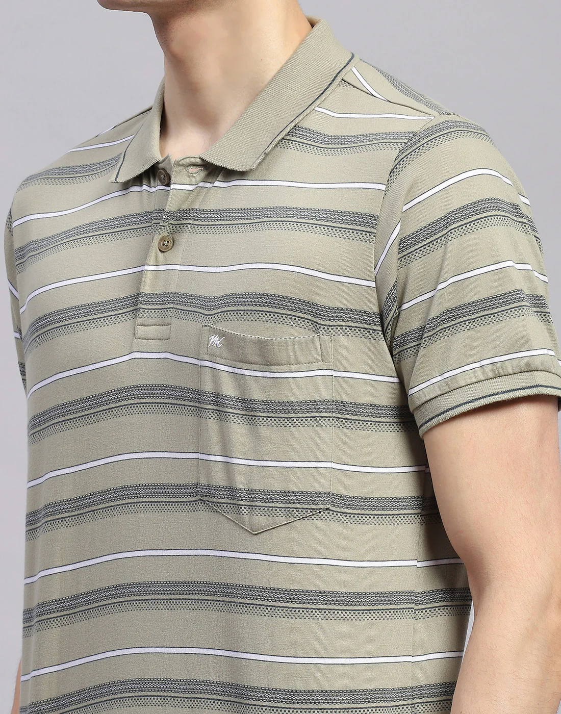 Men Green Solid Polo Collar Half Sleeve Lower Set - Image 7