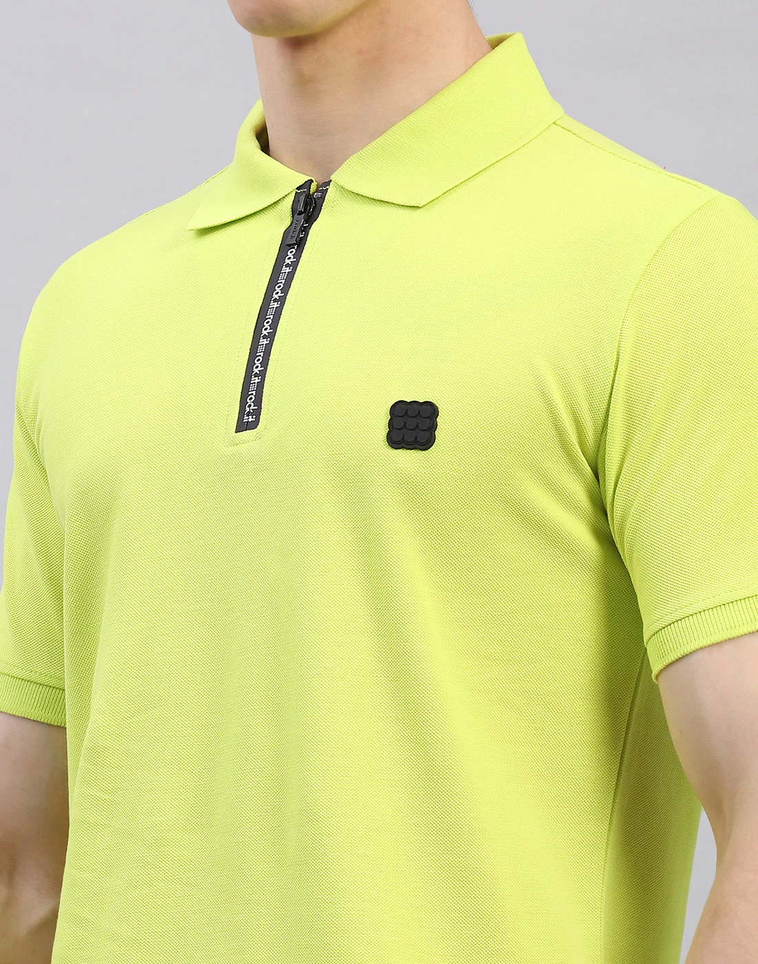 Rock.it Men Green Solid Polo Collar Half Sleeve T-Shirt - Image 7