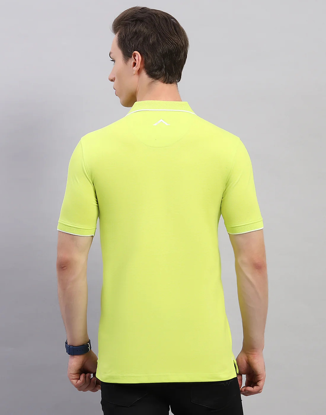 Rock.it Men Green Solid Polo Collar Half Sleeve T-Shirt - Image 5