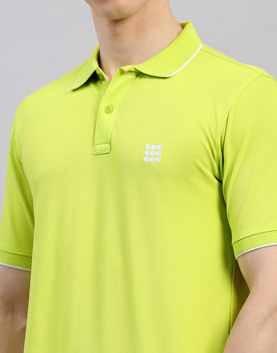 Rock.it Men Green Solid Polo Collar Half Sleeve T-Shirt - Image 6
