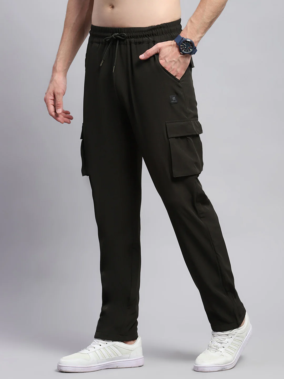 Men Green Solid Regular Fit Lower - Image 3