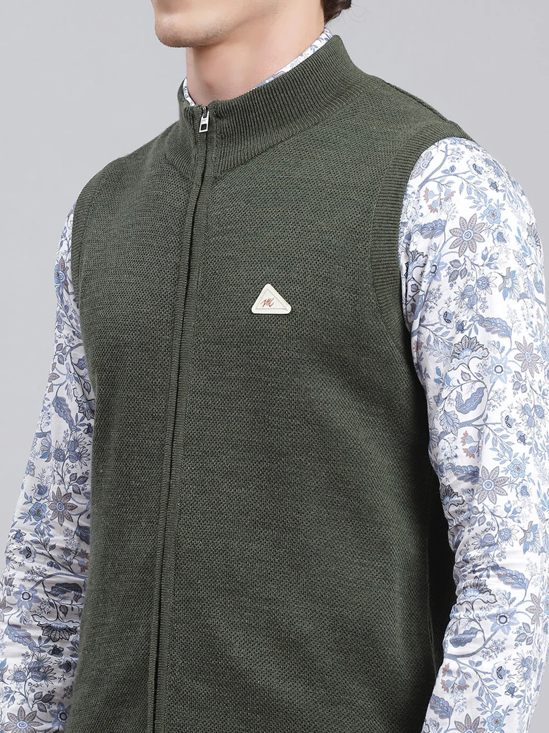 Men Green Solid Wool blend Sweater - Image 6