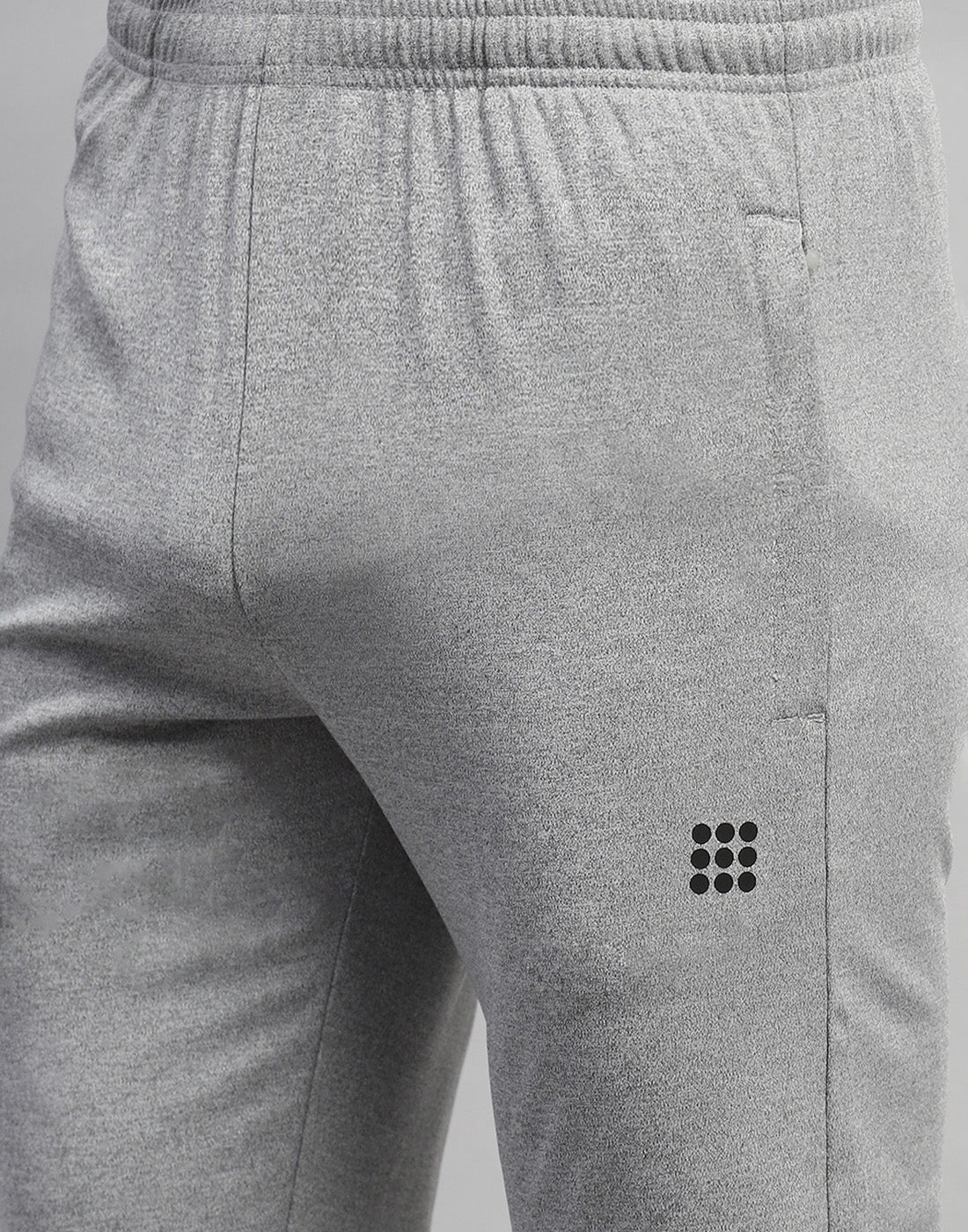 Rock.it Men Grey Melange Solid Round Neck Full Sleeve Tracksuit - Image 7