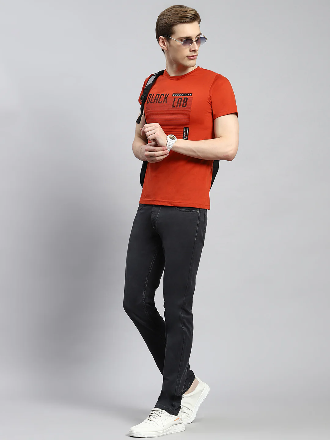 Men Grey Narrow Fit Denim - Image 2