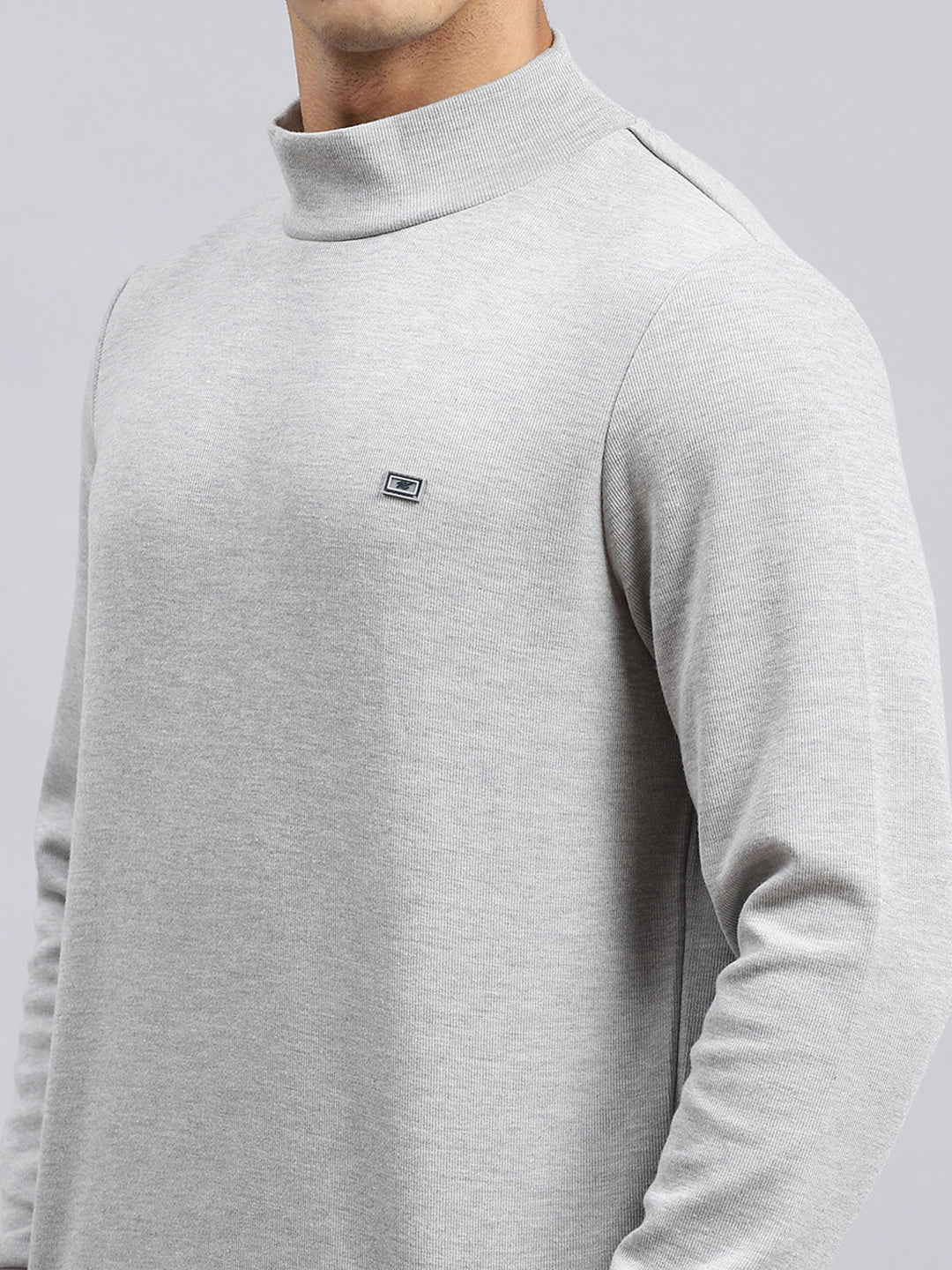 Men Grey Plain T-Shirt - Image 6