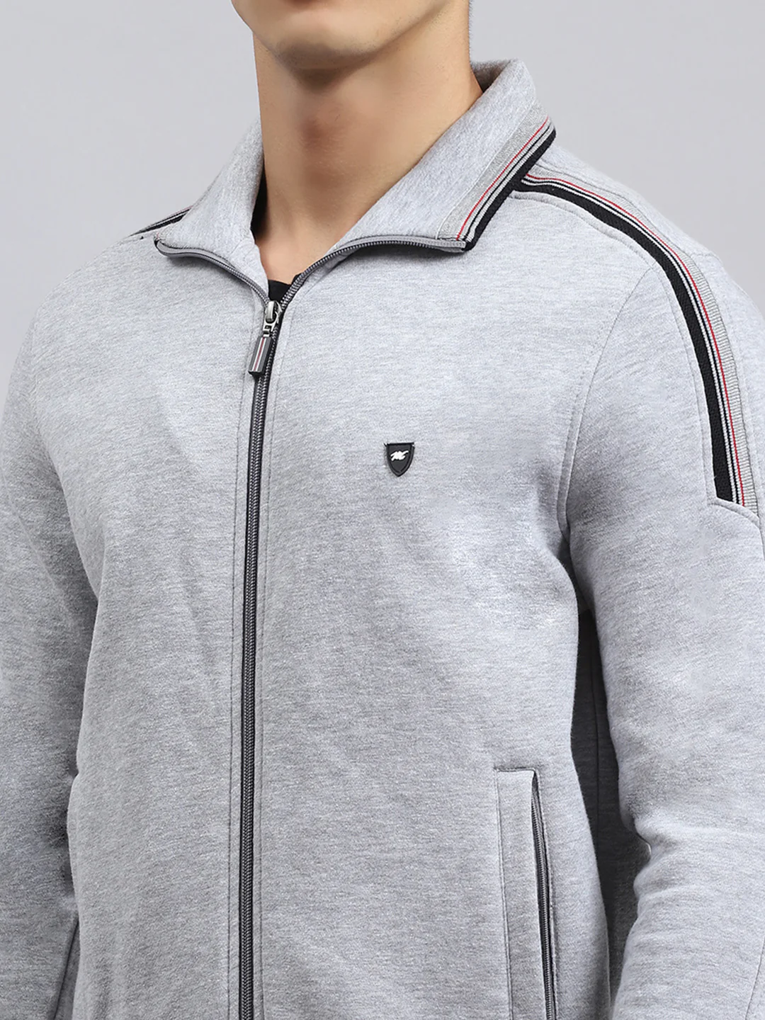 Men Grey Plain Tracksuit - Image 6