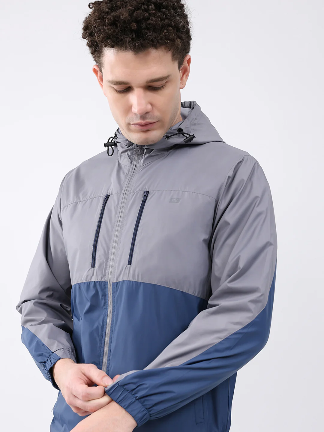 Men Grey Printed Collar Full Sleeve Jacket - Image 7