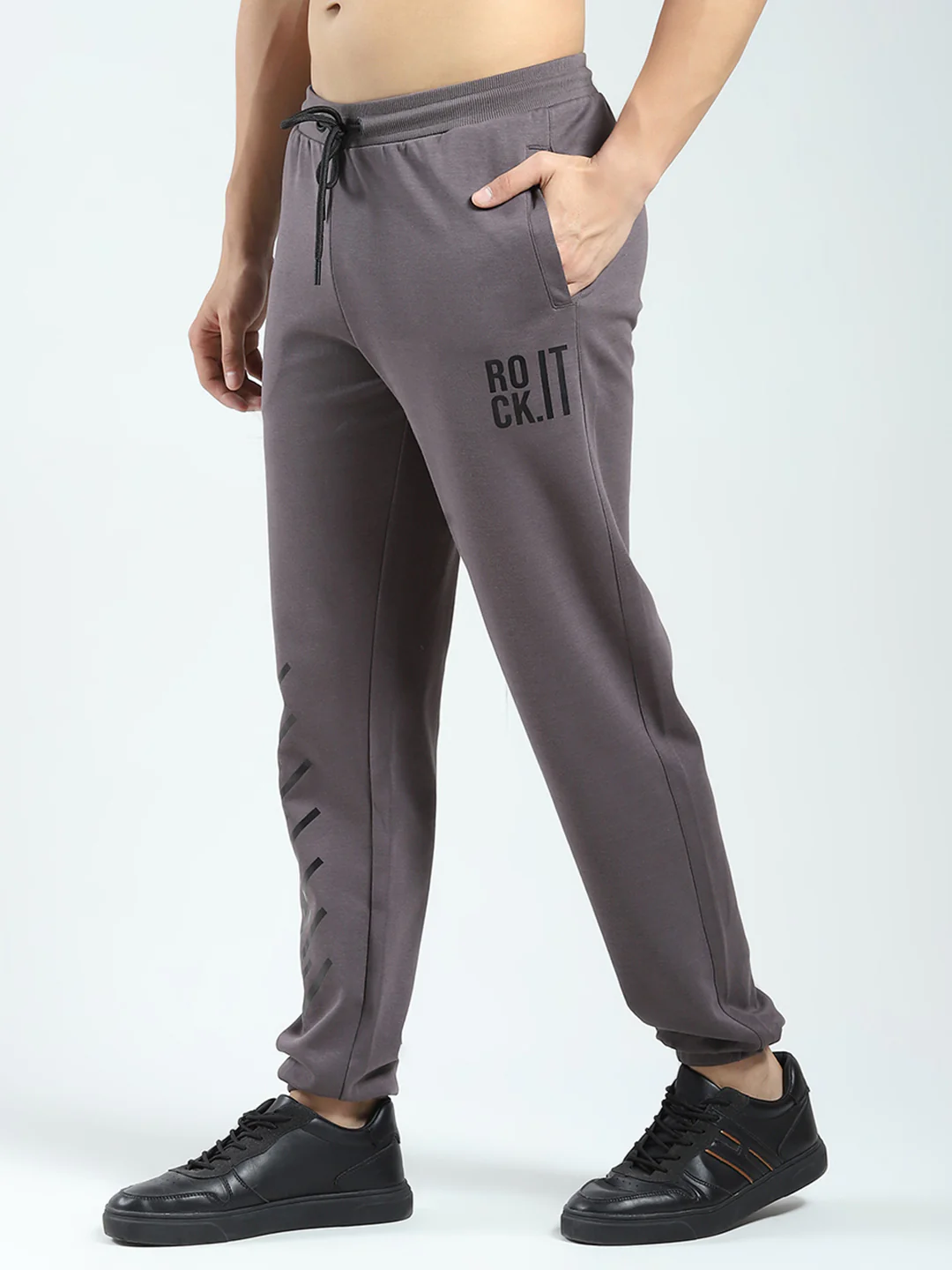Rock.it Men Grey Printed Regular Fit Jogger - Image 3