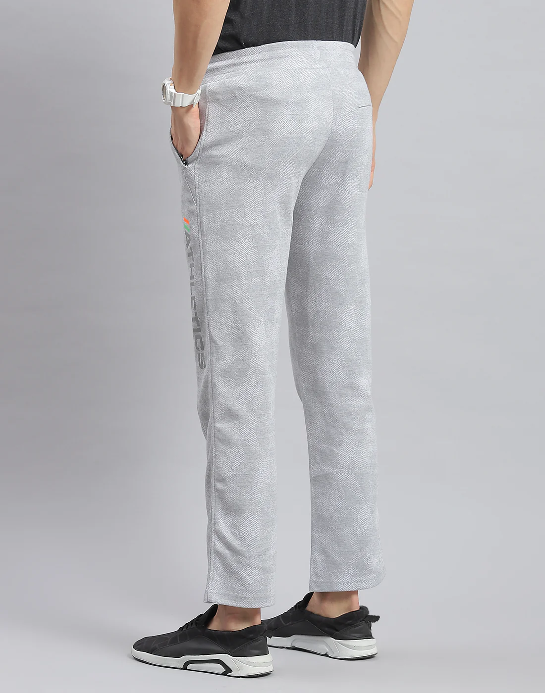 Men Grey Printed Regular Fit Winter Lower - Image 5