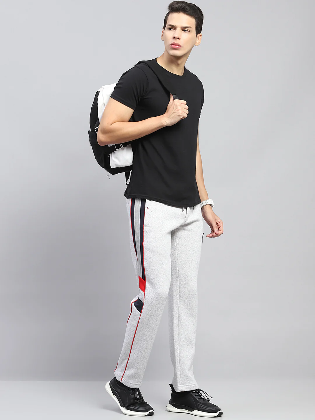 Men Grey Printed Regular Fit Lower - Image 2