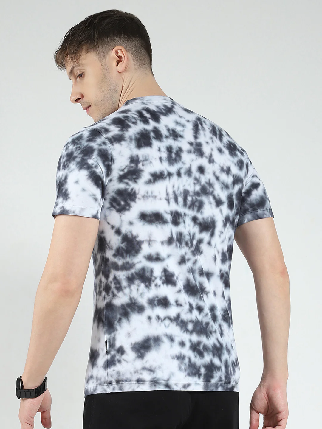 Rock.it Men Grey Printed Round Neck Half Sleeve T-Shirt - Image 5