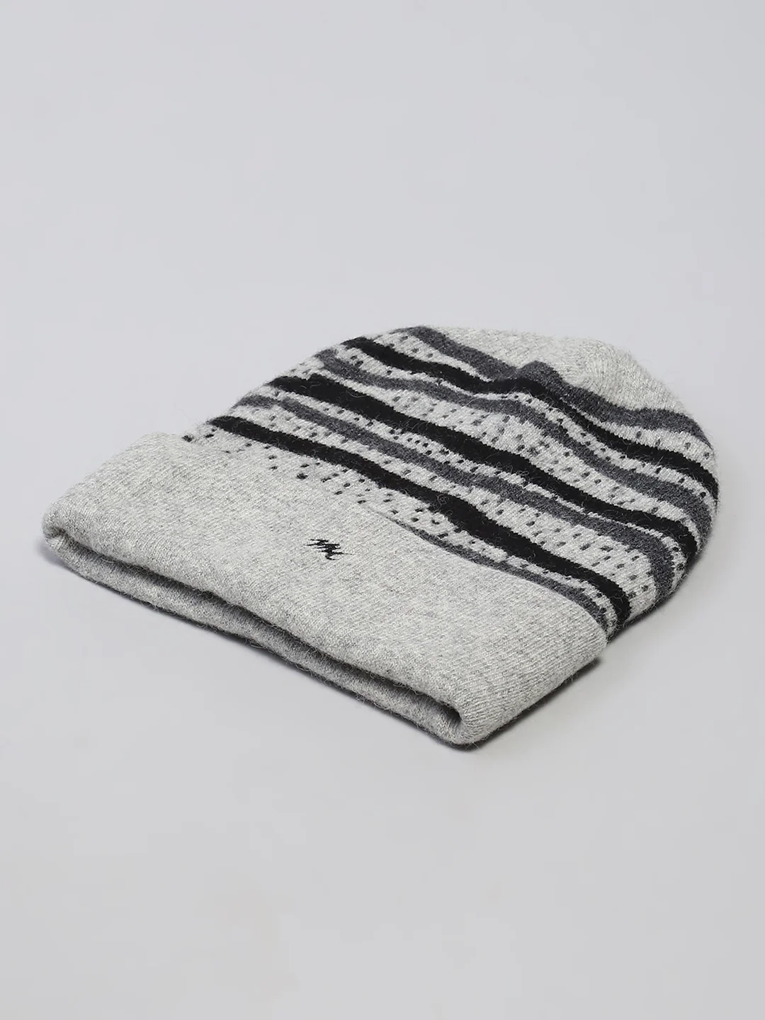 Men Grey Self Design Cap - Image 6