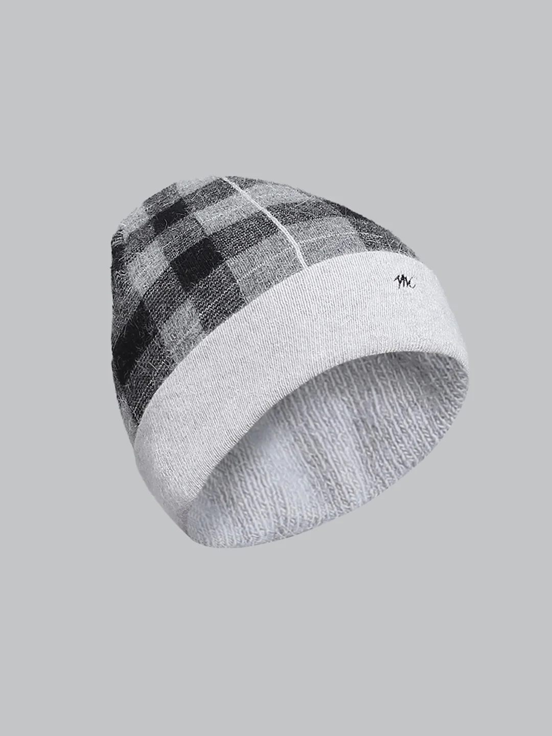 Men Grey Self Design Cap - Image 2