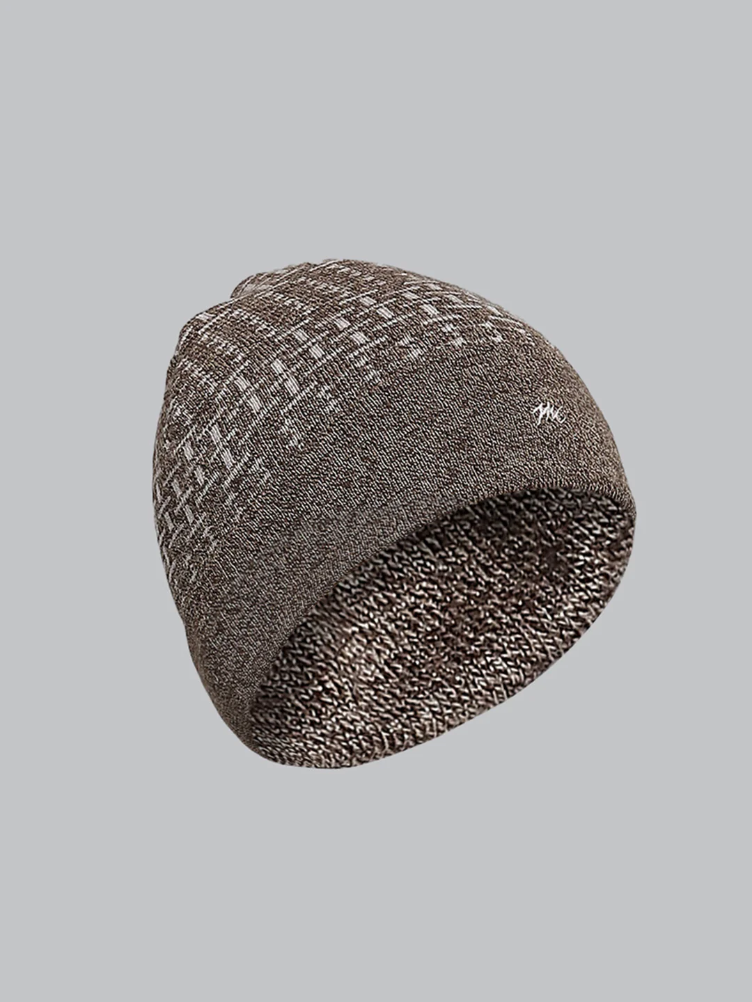 Men Grey Self Design Cap - Image 2