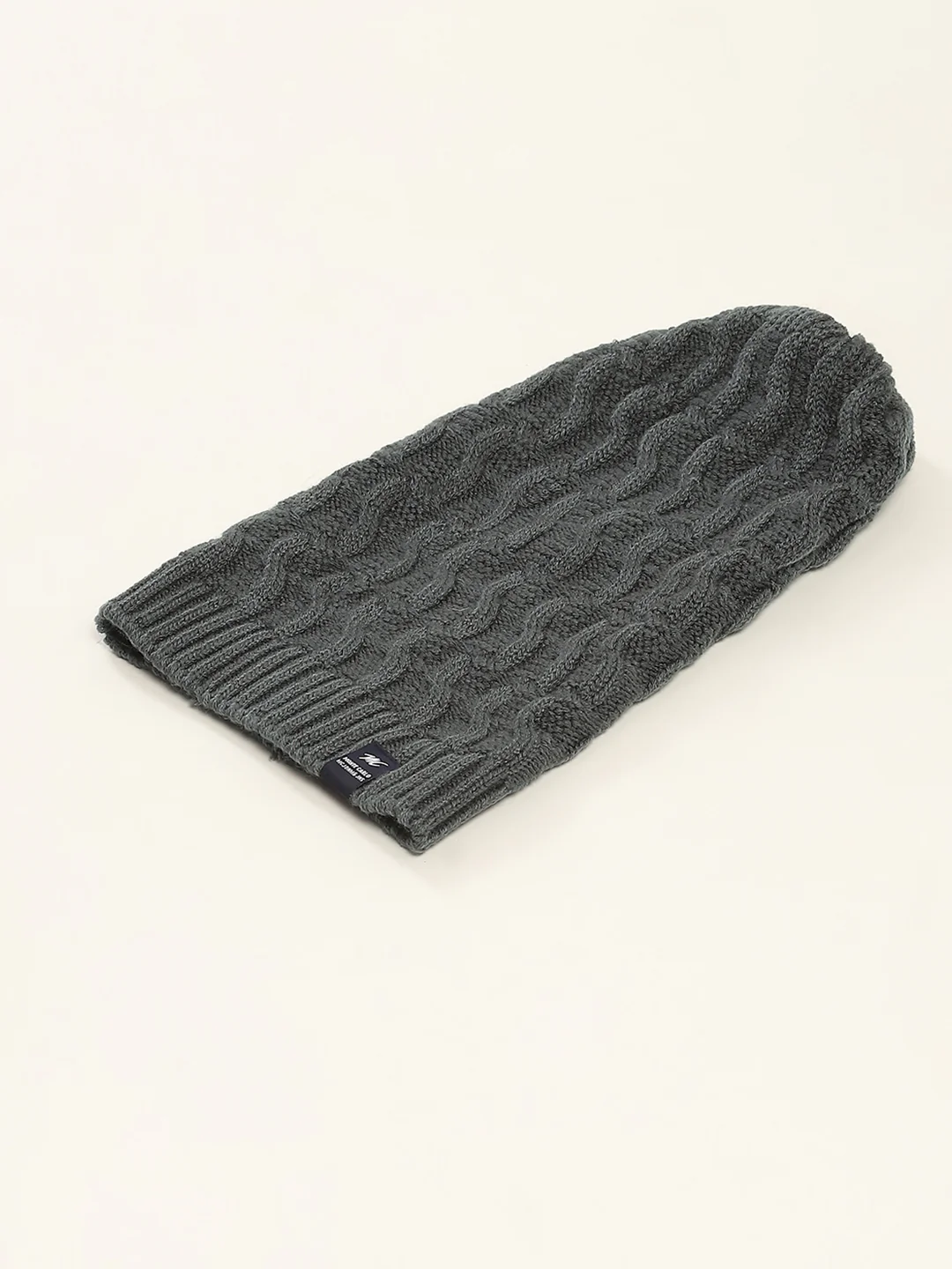 Men Grey Self Design Cap - Image 6