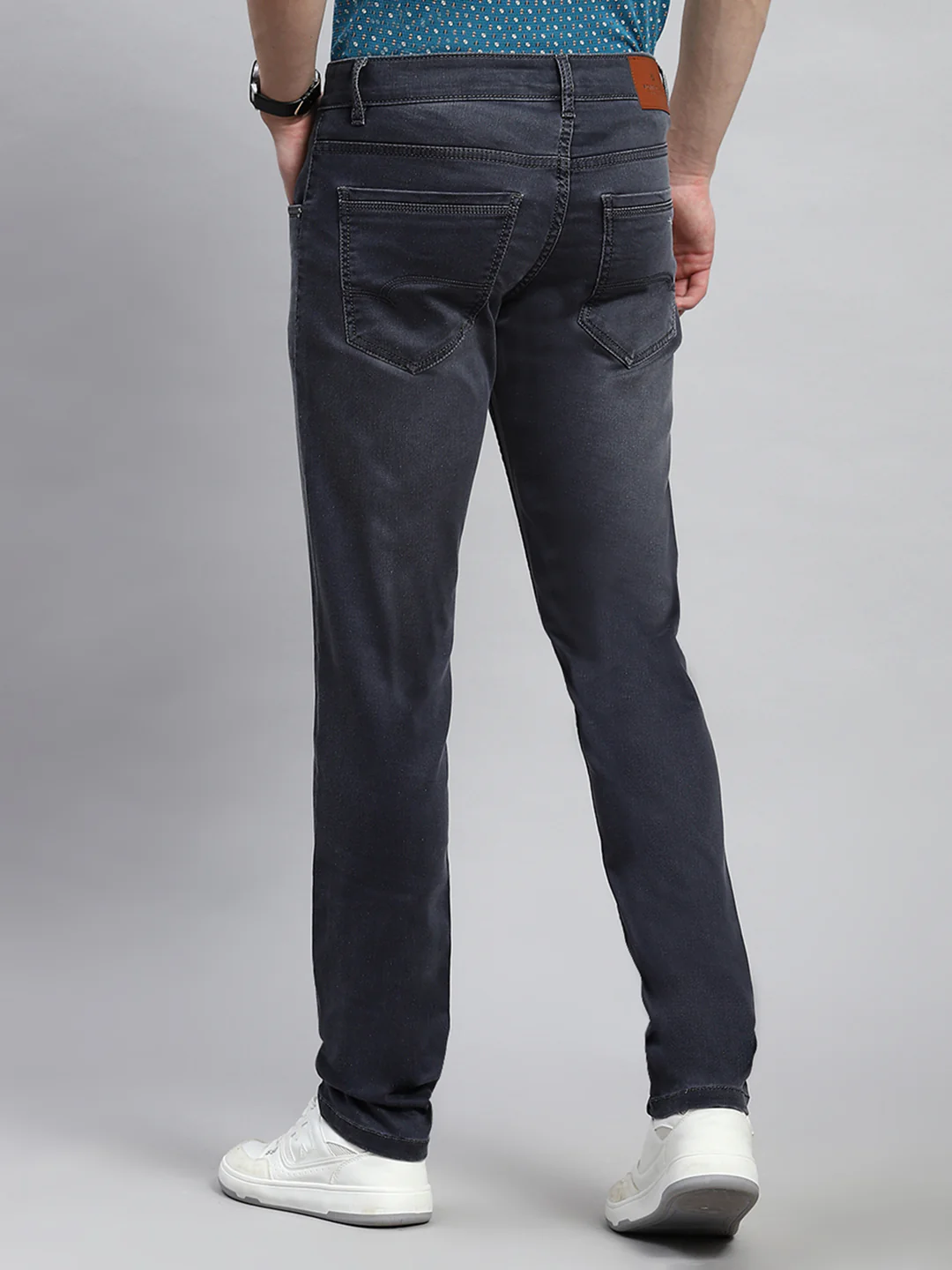 Men Grey Skinny Fit Denim - Image 5