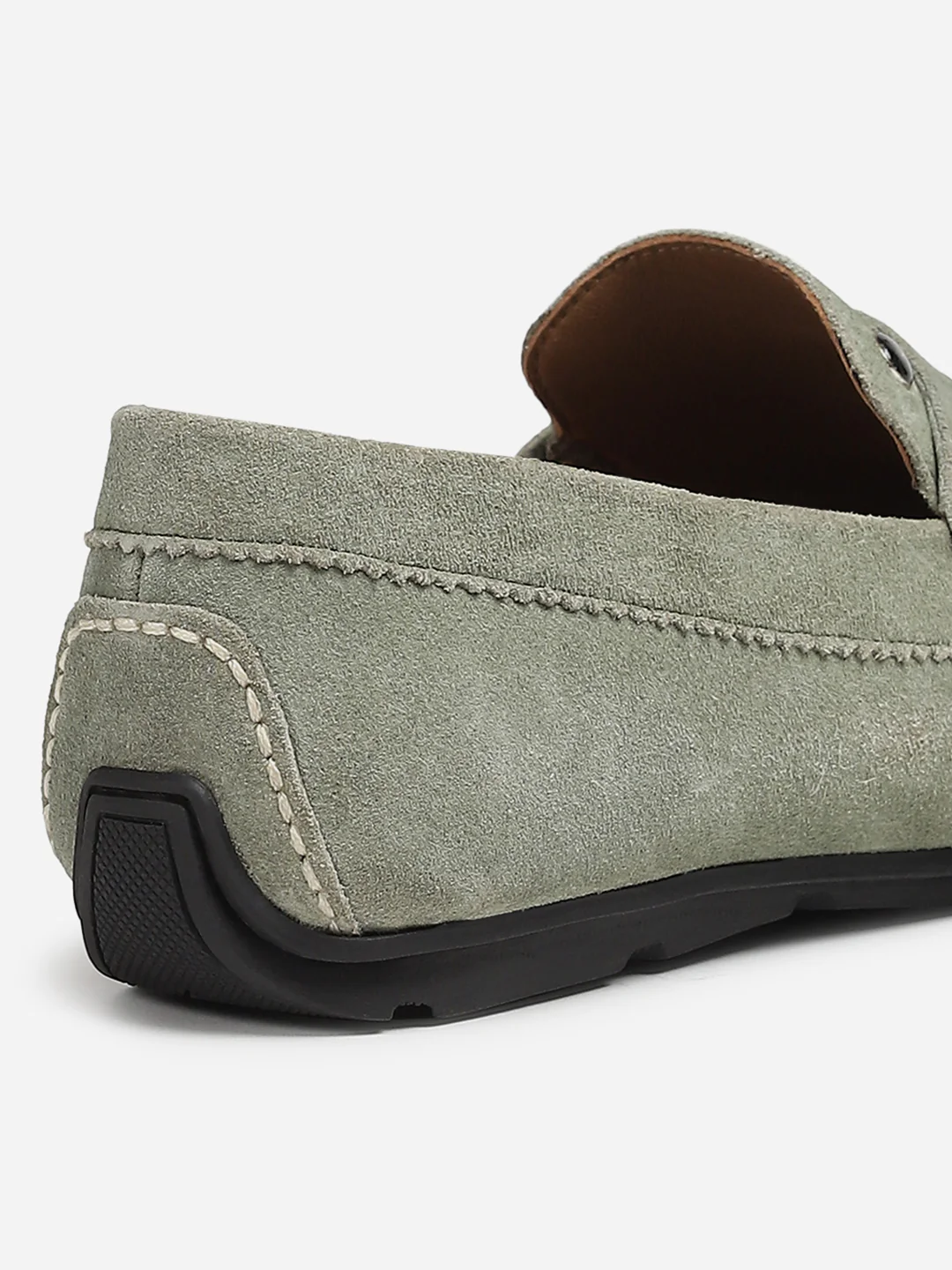 Men Grey Slip-On Genuine Leather Loafer - Image 10