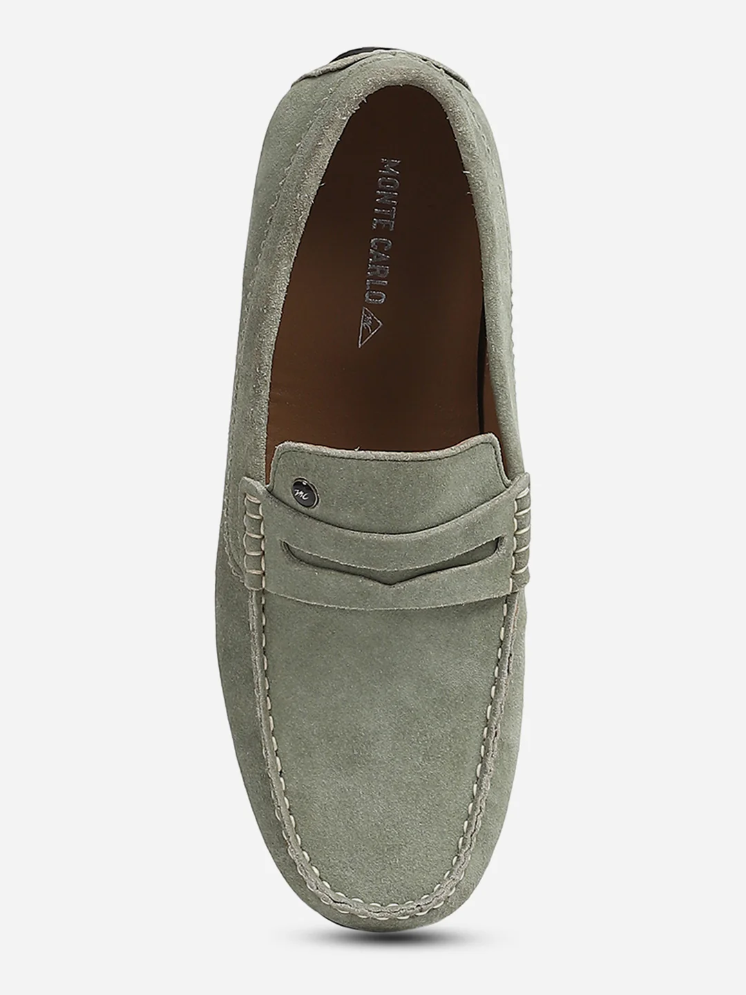 Men Grey Slip-On Genuine Leather Loafer - Image 7