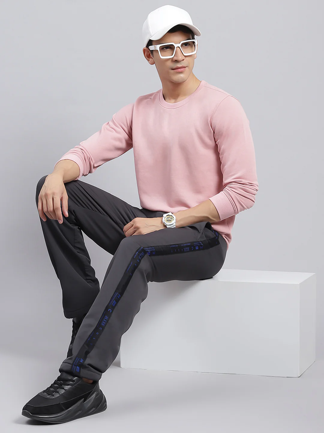 Men Grey Solid Polyester Blend Winter Lower - Image 2