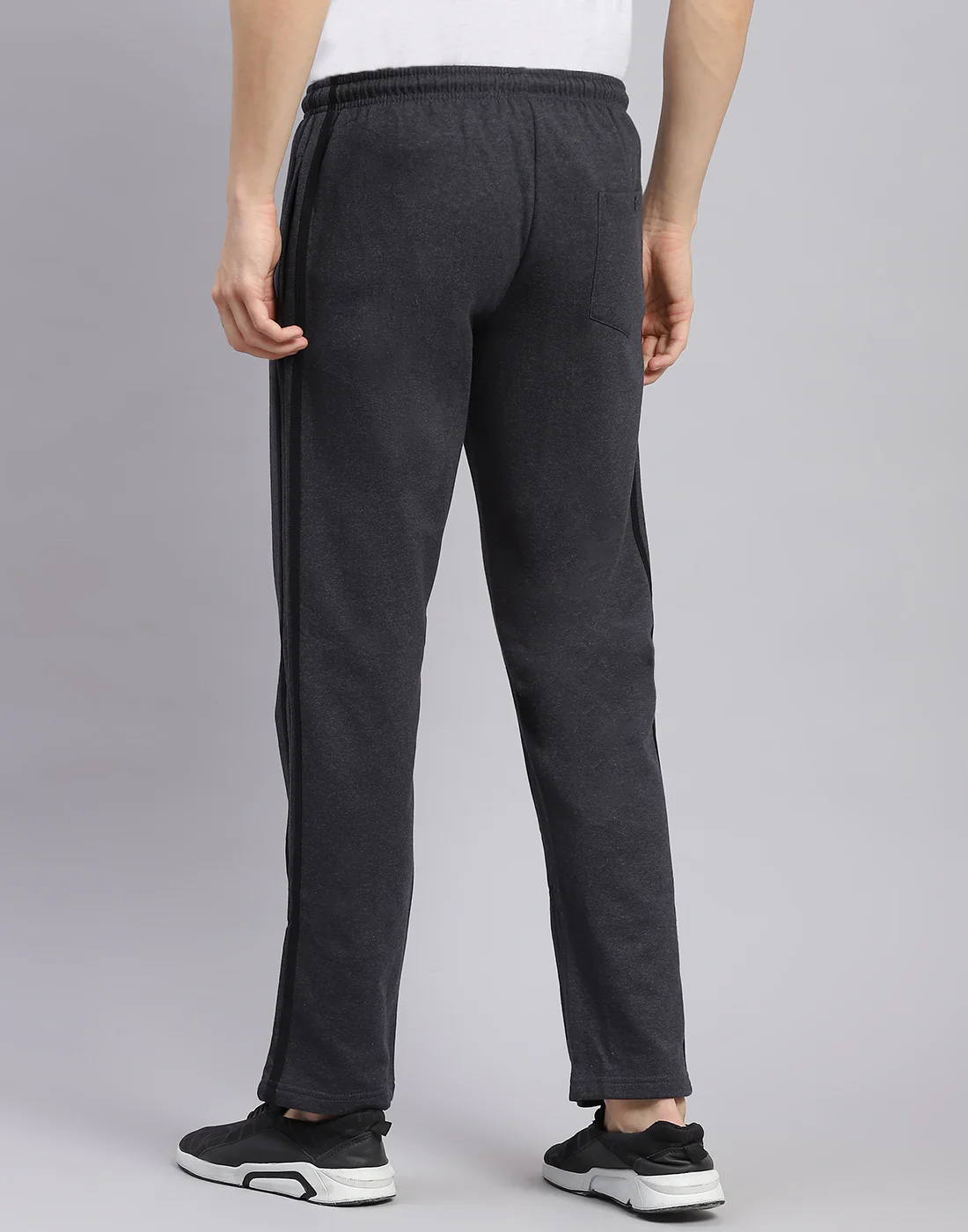 Men Grey Solid Regular Fit Winter Lower - Image 6