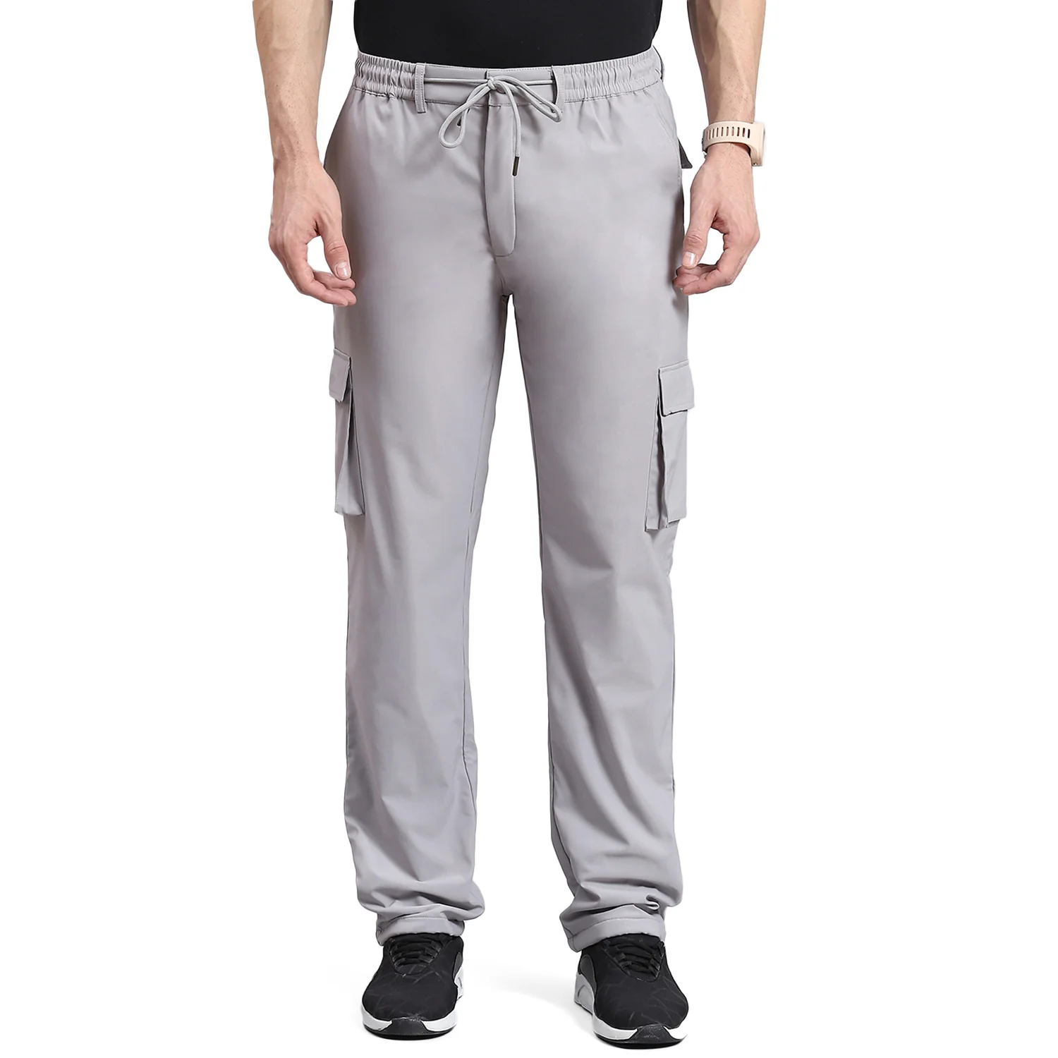 Men Grey Solid Regular Fit Winter Lower - Image 5