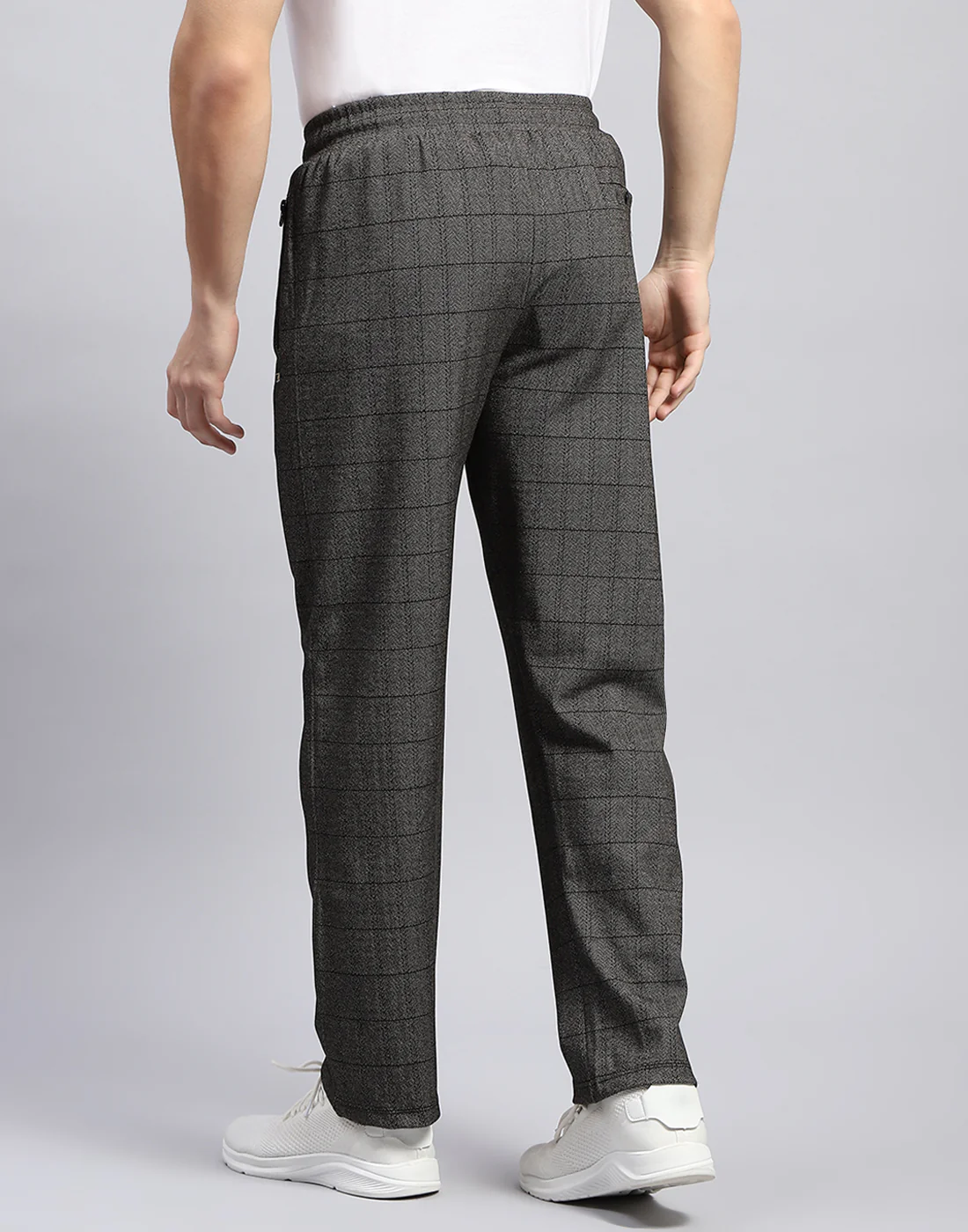 Men Grey Solid Regular Fit Lower - Image 5