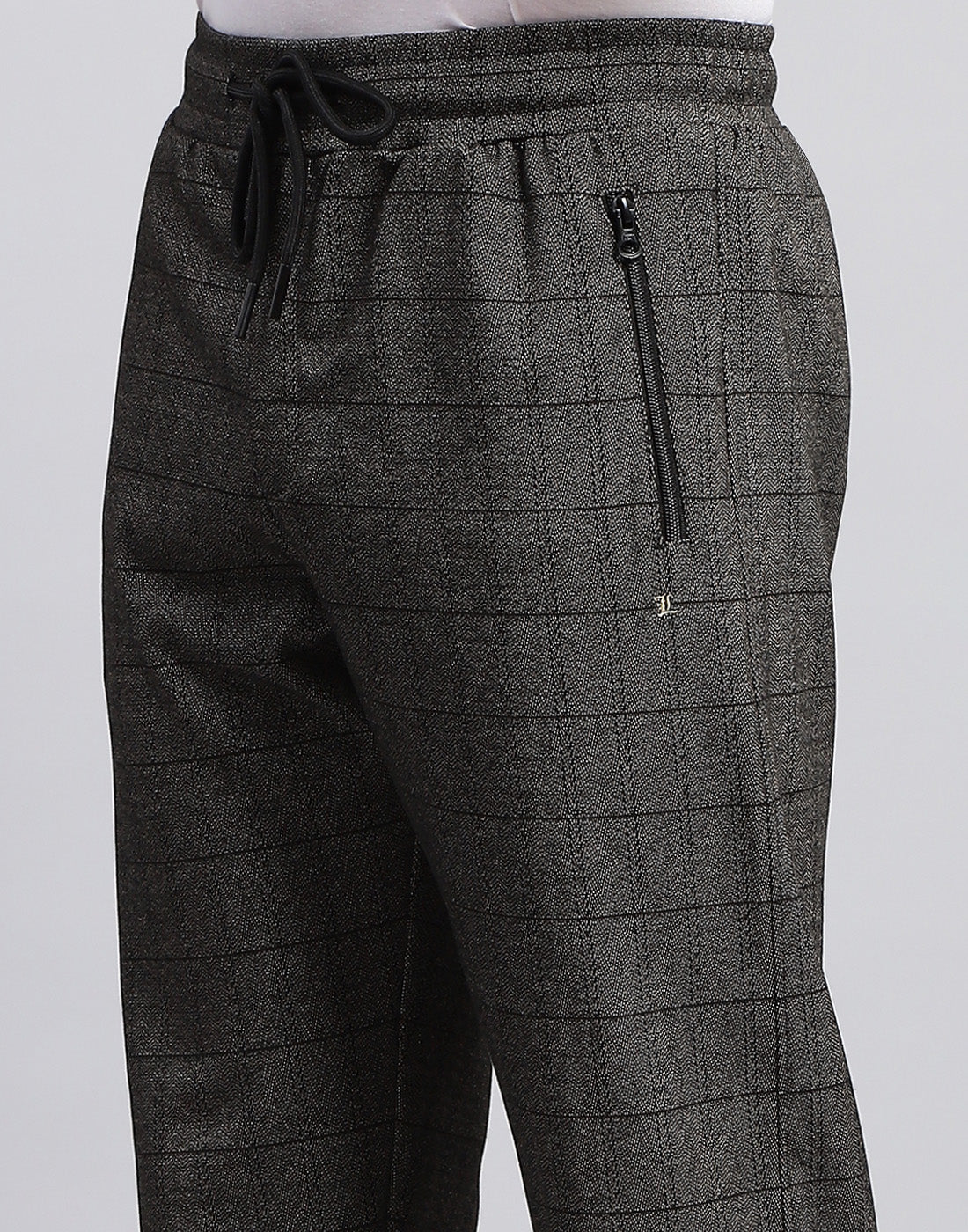 Men Grey Solid Regular Fit Lower - Image 6