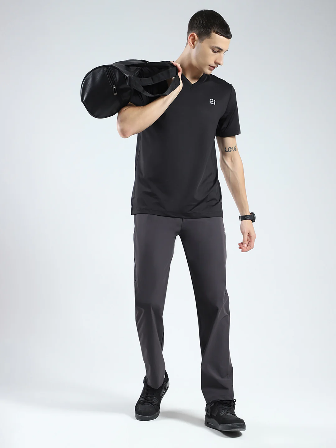 Rock.it Men Grey Solid Regular Fit Lower - Image 2