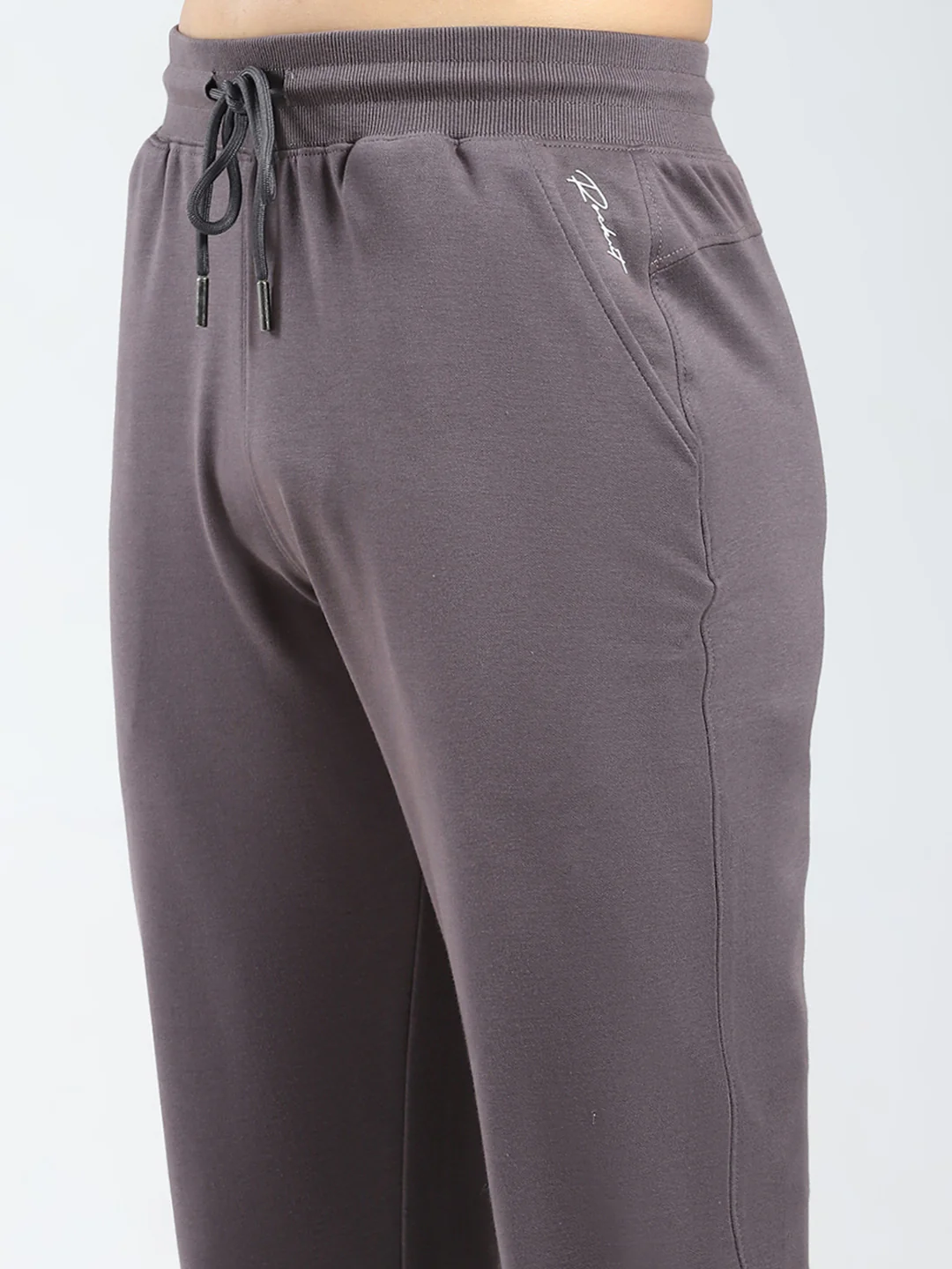 Rock.it Men Grey Solid Regular Fit Lower - Image 6