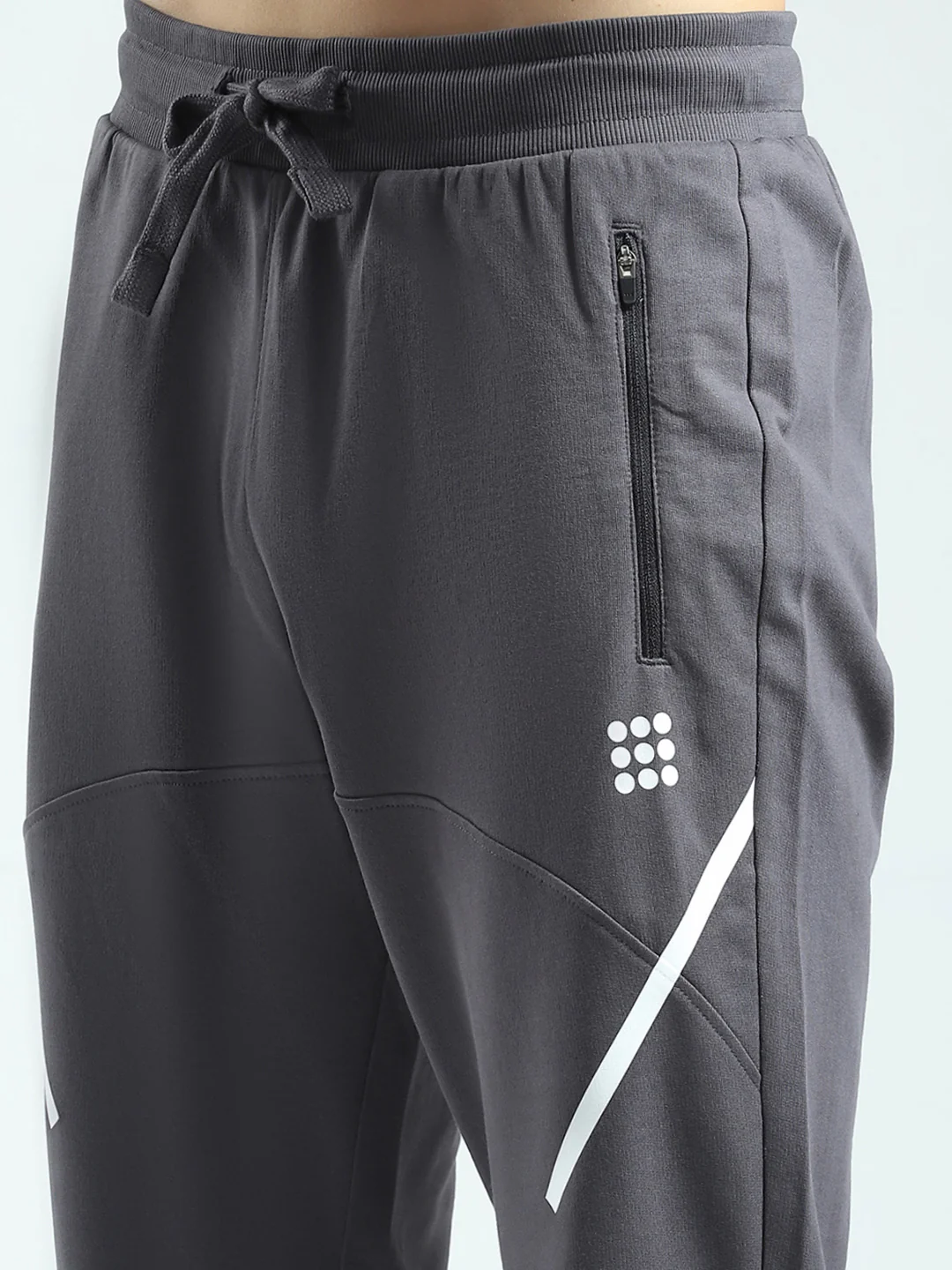 Rock.it Men Grey Solid Regular Fit Lower - Image 6