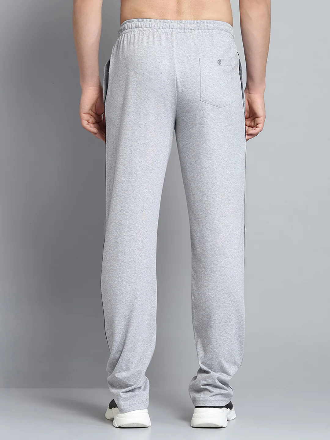 Men Grey Solid Regular Fit Lower - Image 5
