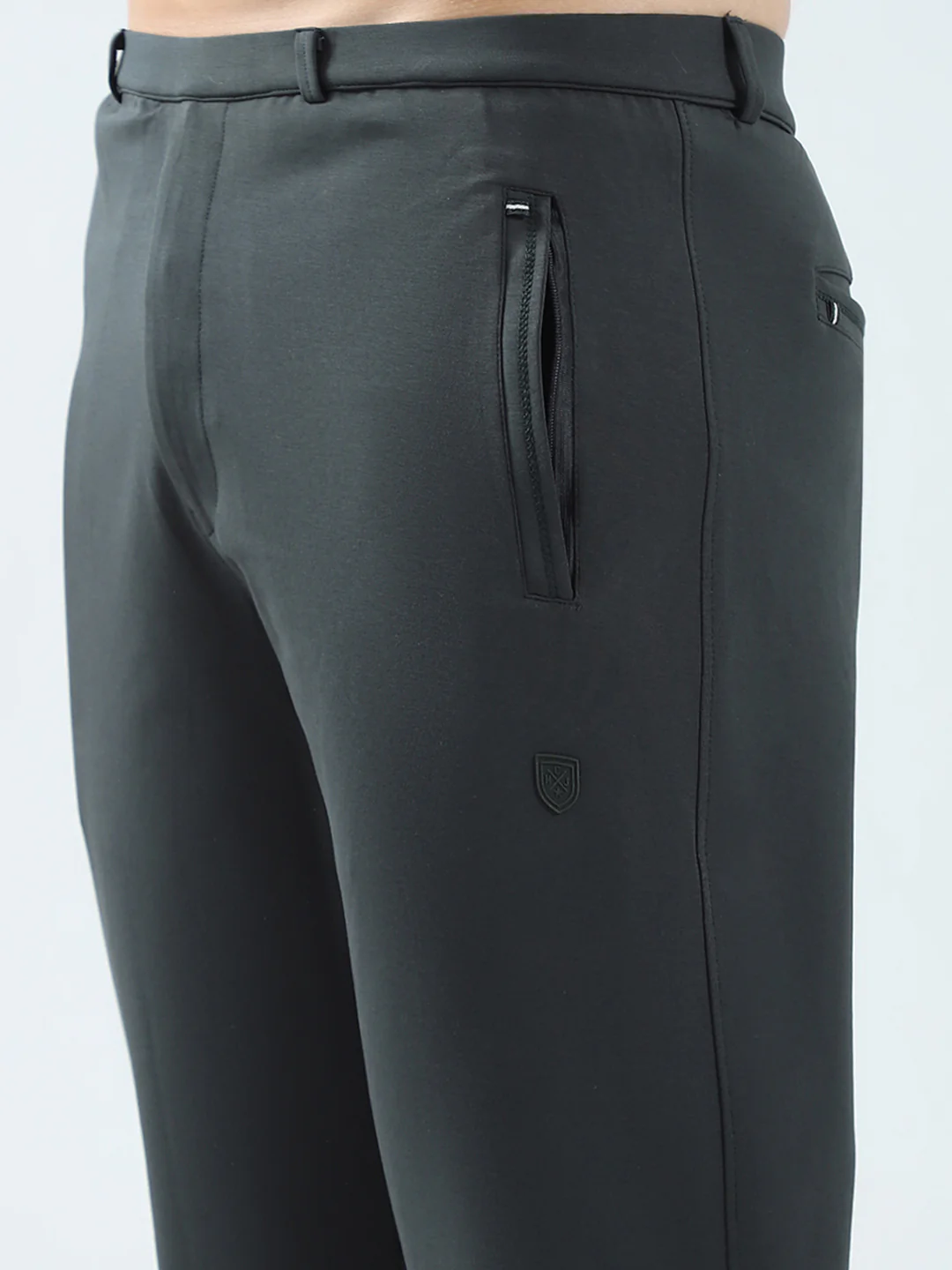 Men Grey Solid Regular Fit Lower - Image 6