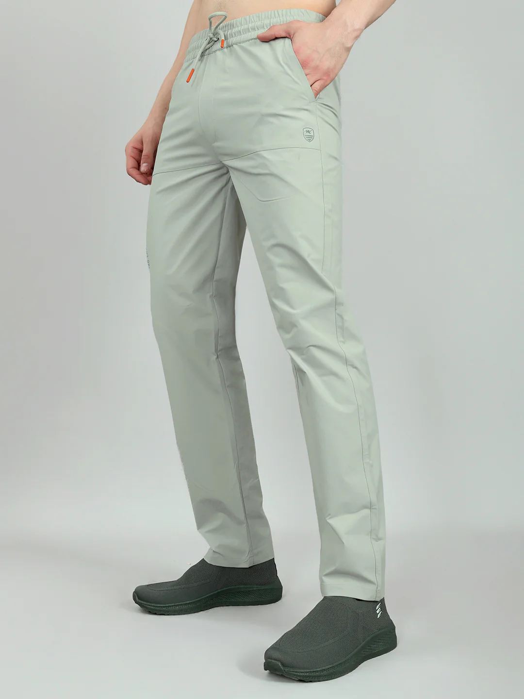 Men Grey Solid Regular Fit Lower - Image 2