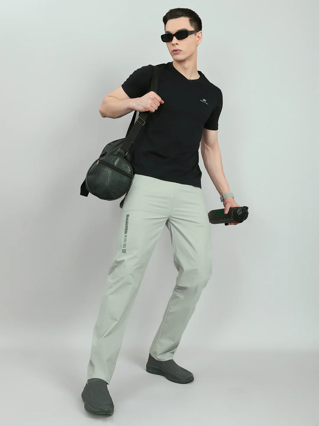 Men Grey Solid Regular Fit Lower - Image 7