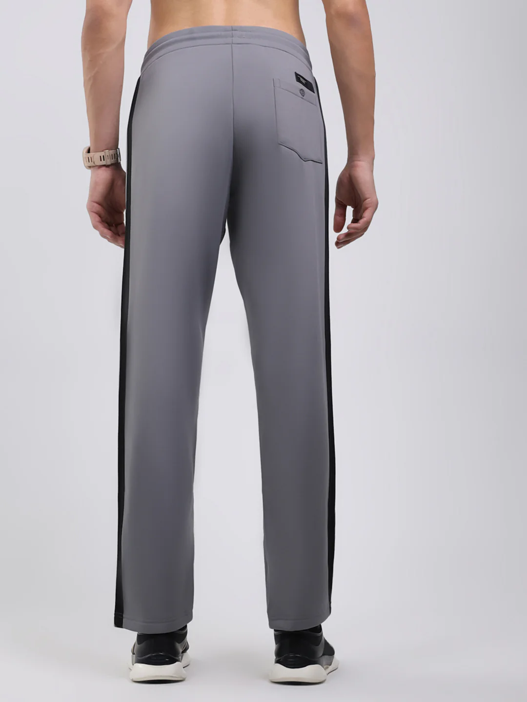 Men Grey Solid Regular Fit Winter Lower - Image 5