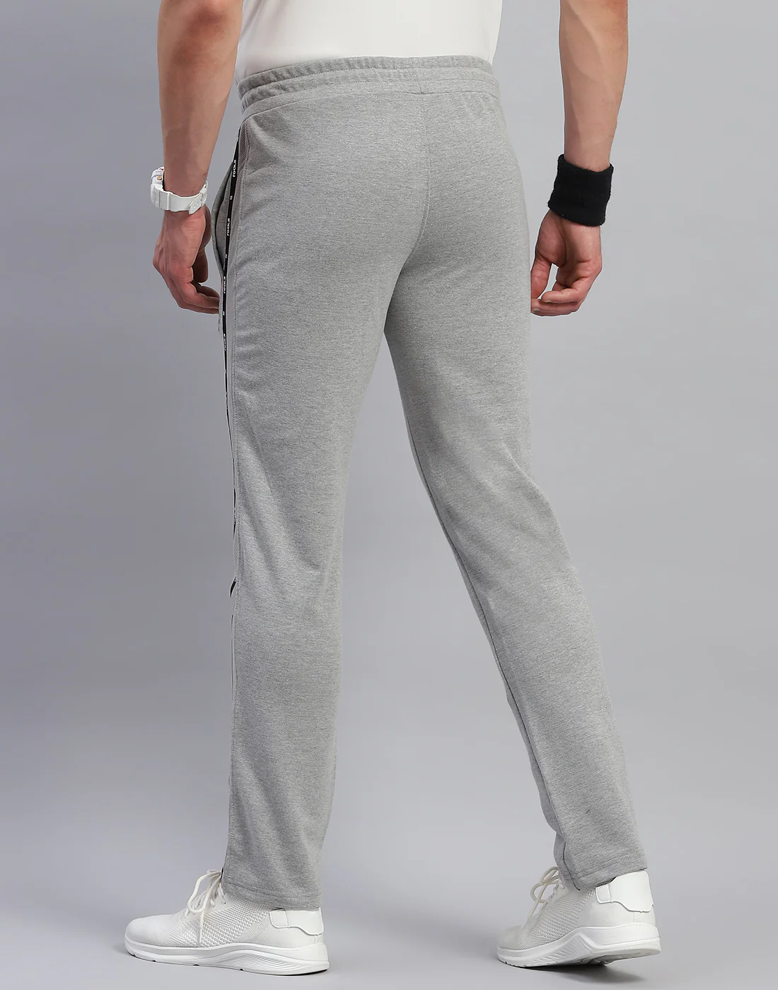 Rock.it Men Grey Solid Slim Fit Lower - Image 5