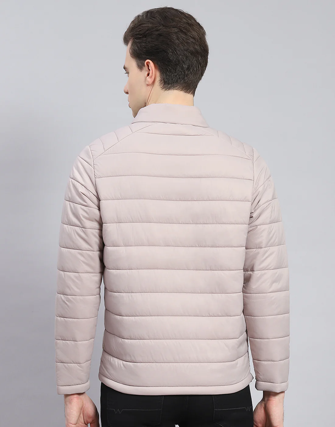 Rock.it Men Grey Solid Stand Collar Full Sleeve Jacket - Image 6