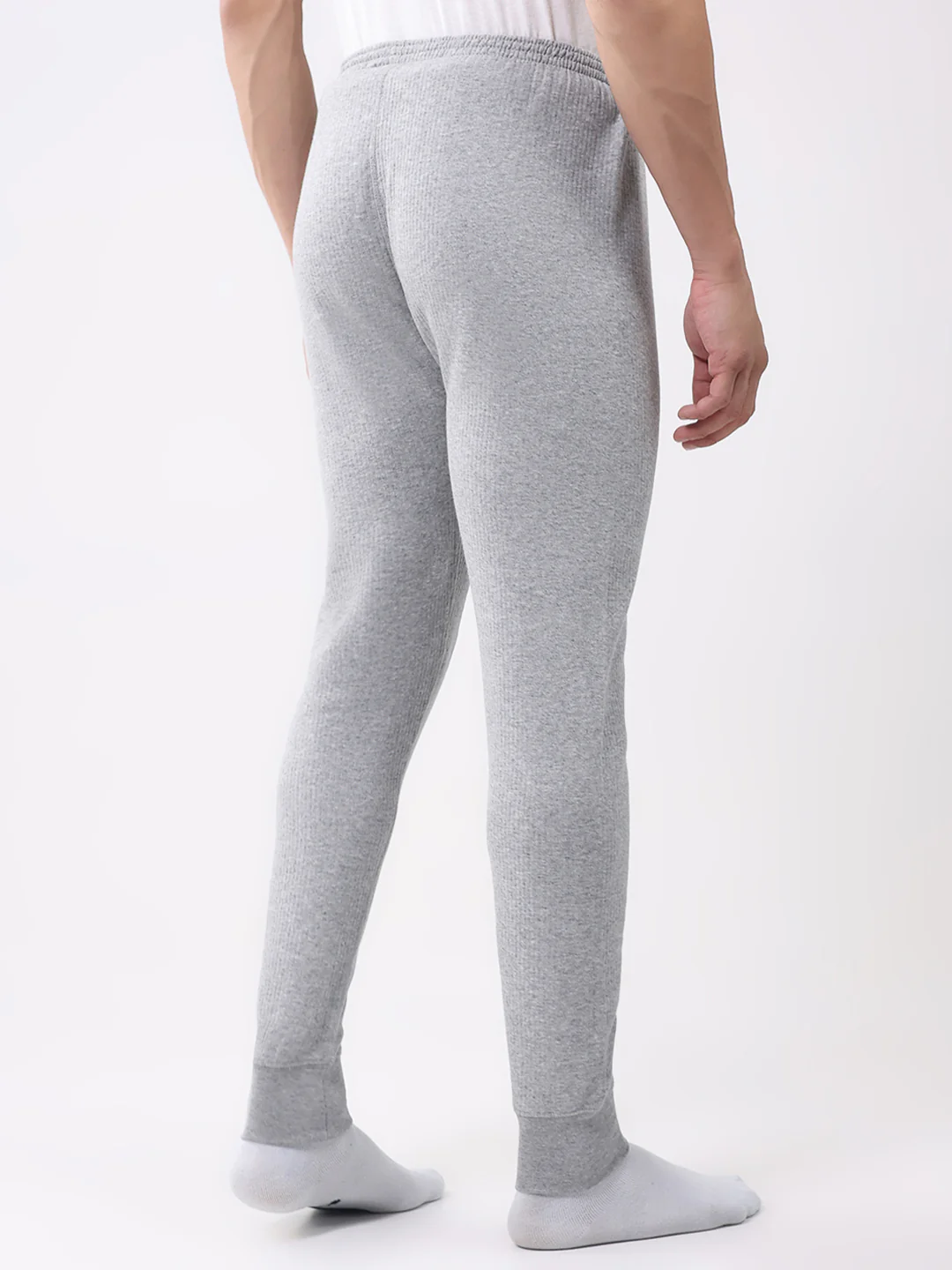 Men Grey Solid Thermal Lower - Image 5
