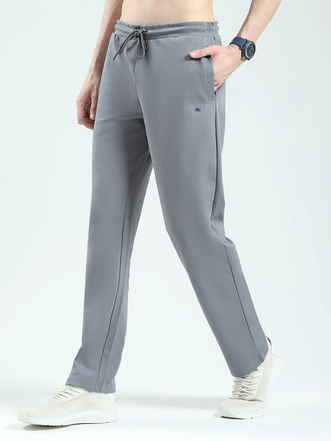 Men Grey Stripe Collar Half Sleeve Lower Set - Image 6