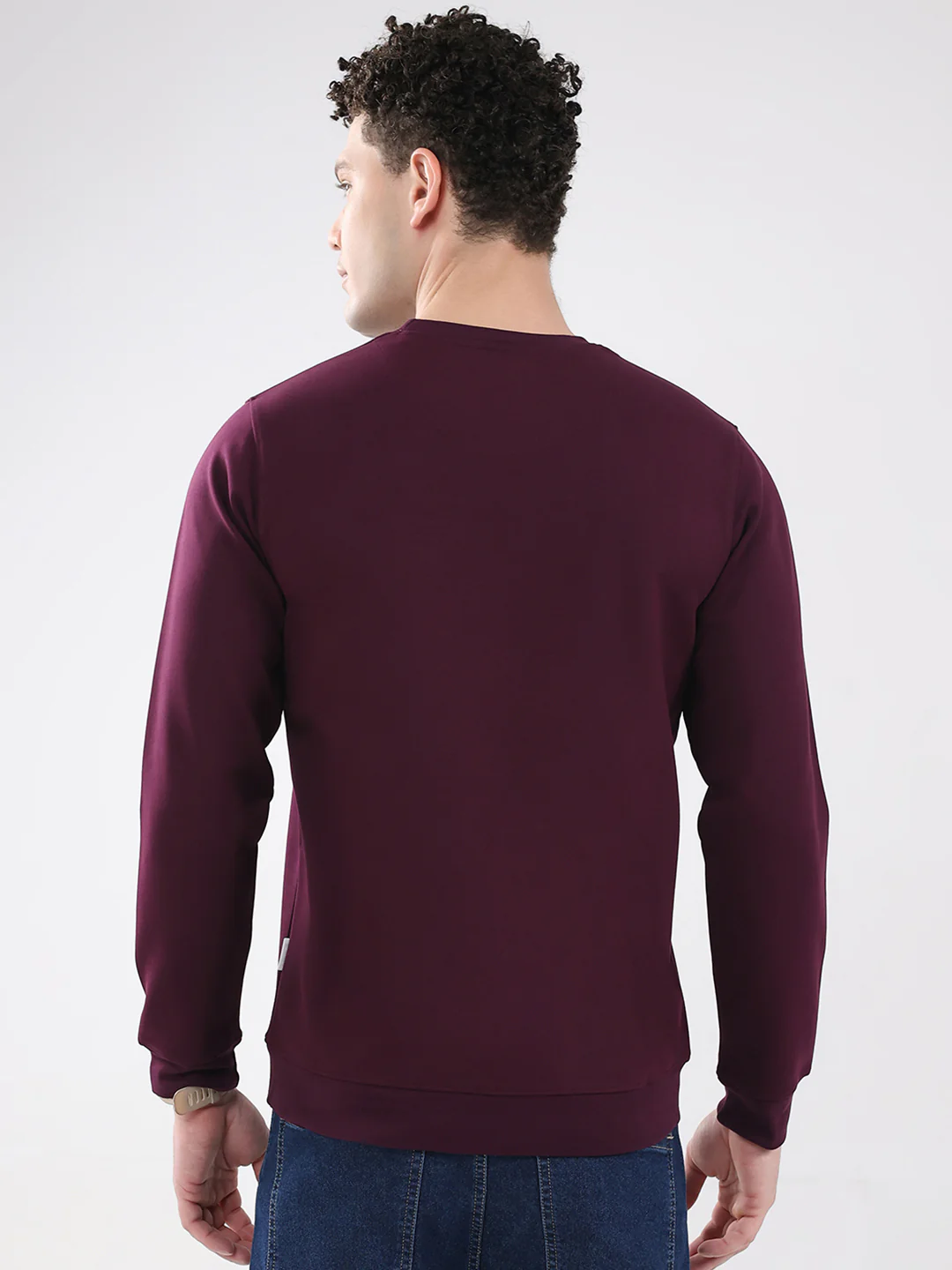 Rock.it Men Maroon Printed Round Neck Full Sleeve Sweatshirt - Image 5