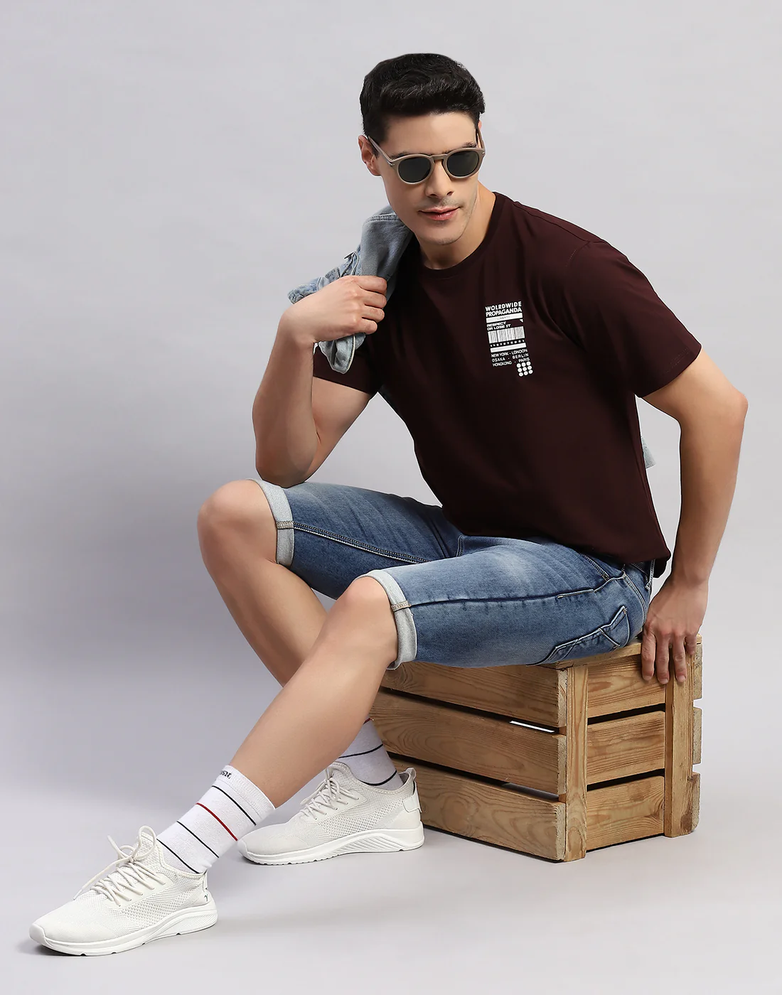 Rock.it Men Maroon Printed Round Neck Half Sleeve T-Shirt - Image 3