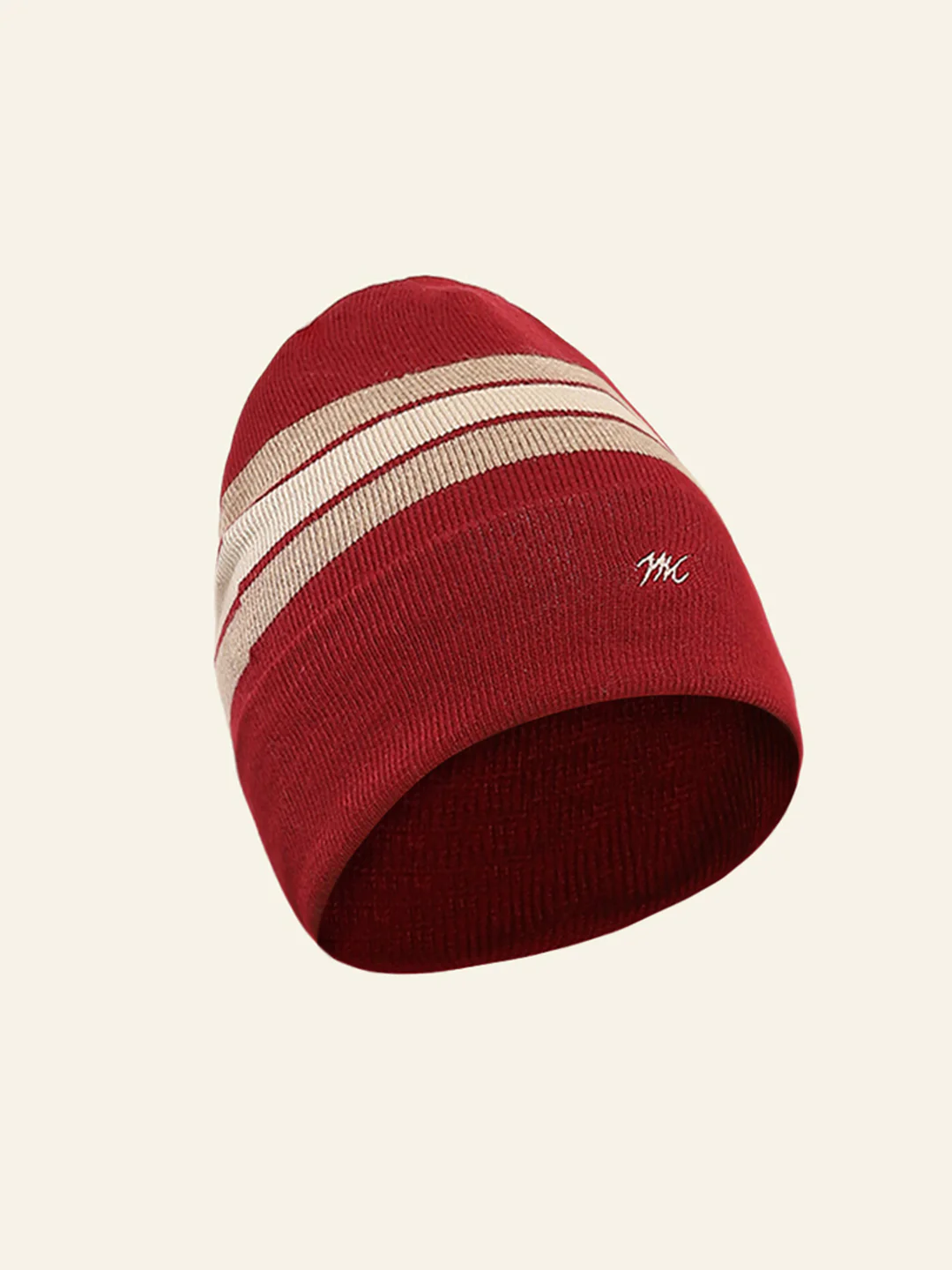 Men Maroon Self Design Cap - Image 2