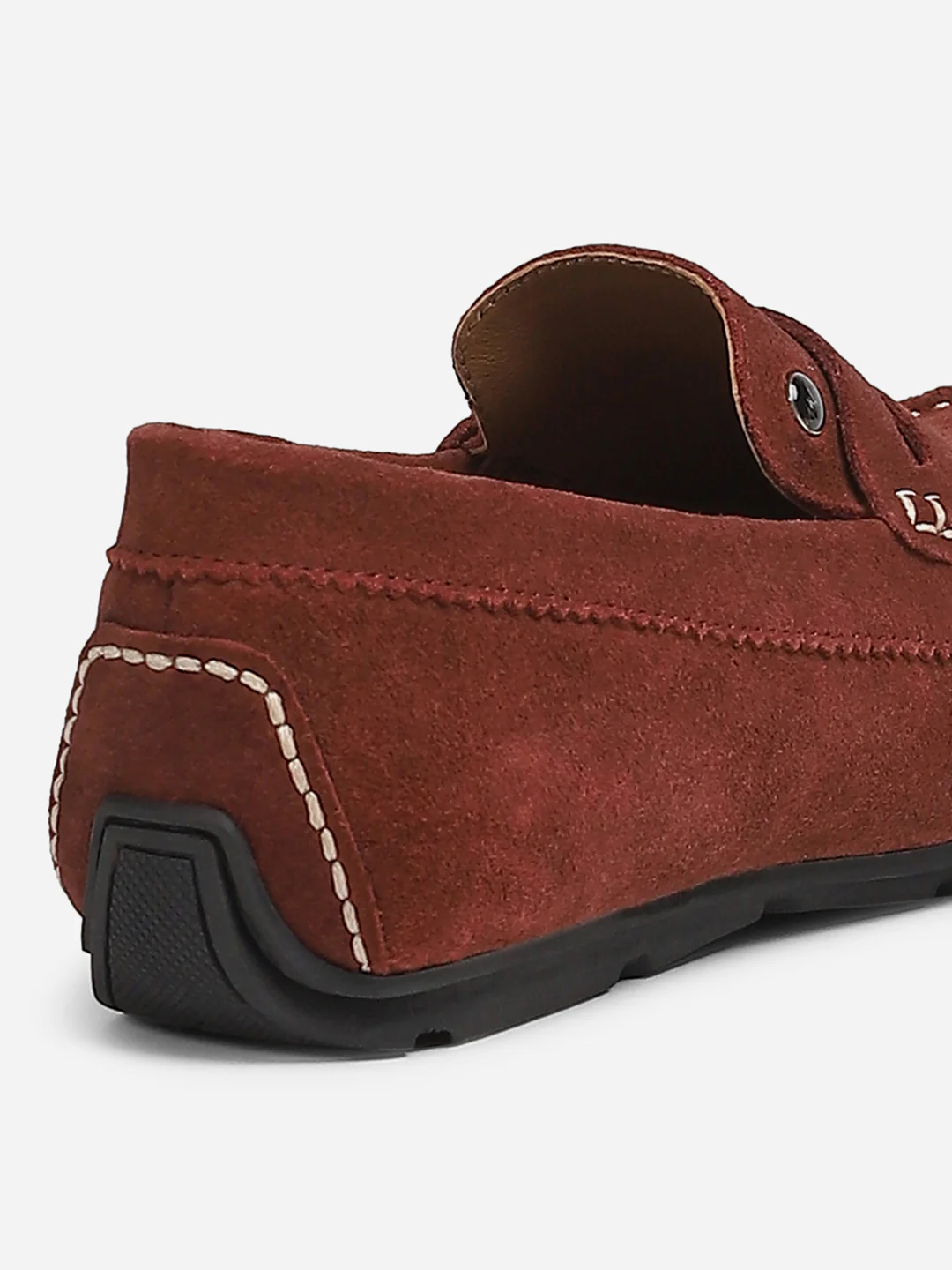 Men Maroon Slip-On Genuine Leather Loafer - Image 10