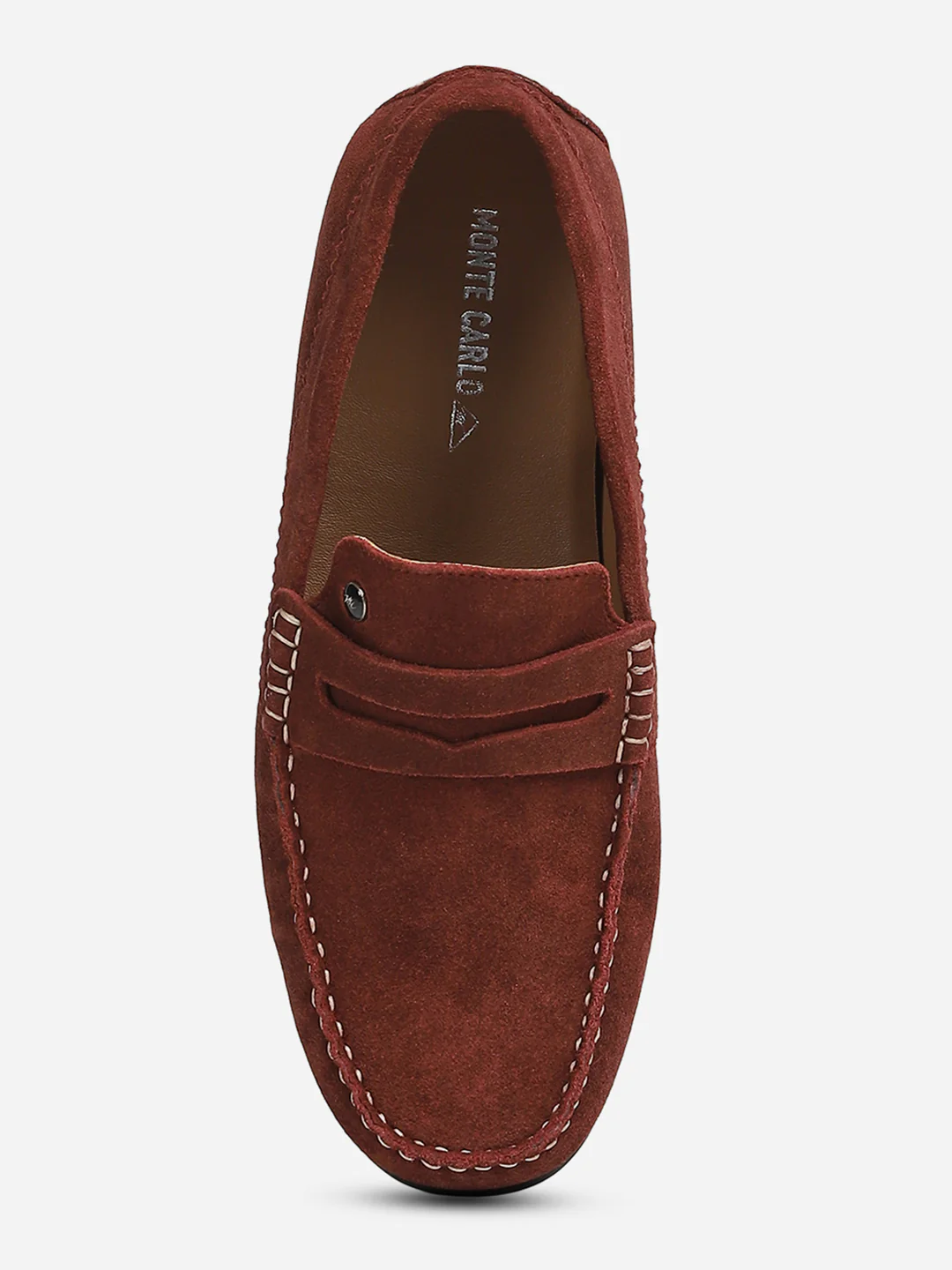 Men Maroon Slip-On Genuine Leather Loafer - Image 7